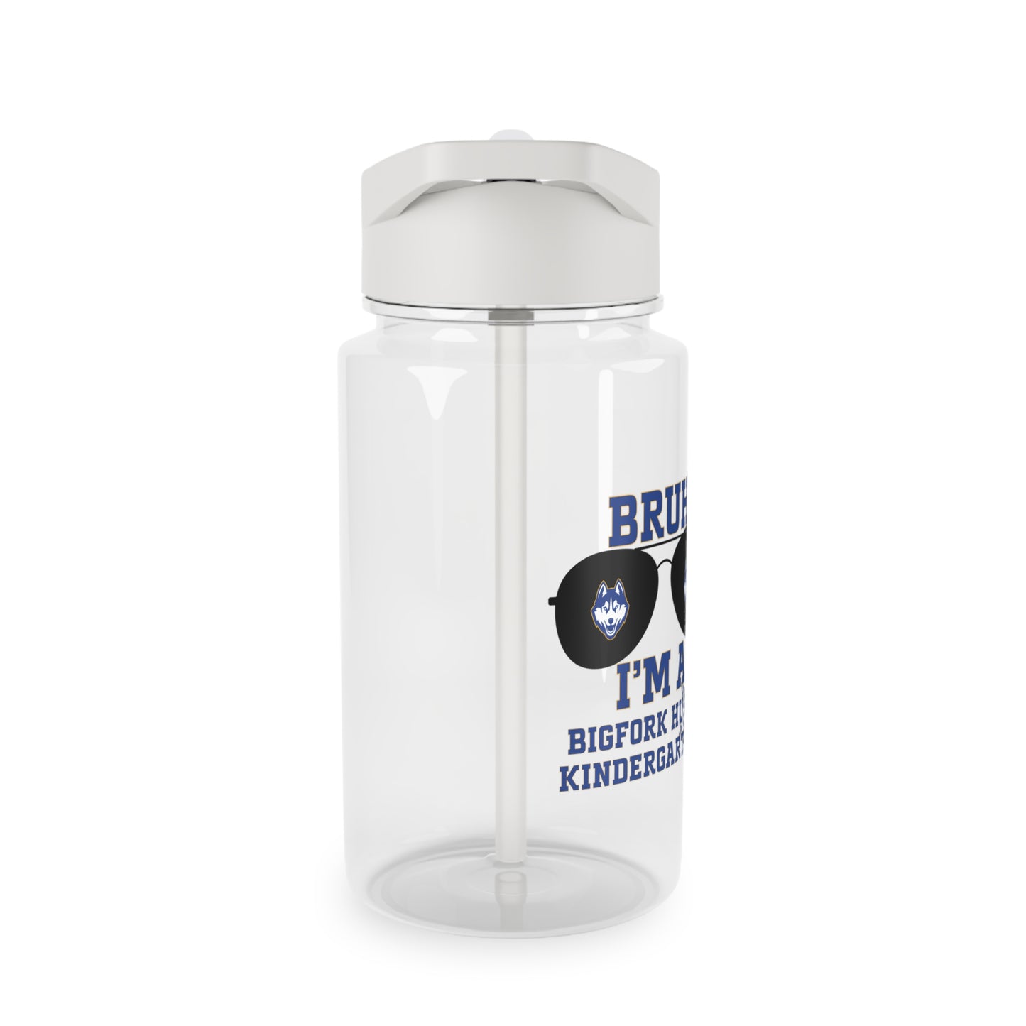 BRUH. I’m a Bigfork Husky Kindergartner Tritan Water Bottle