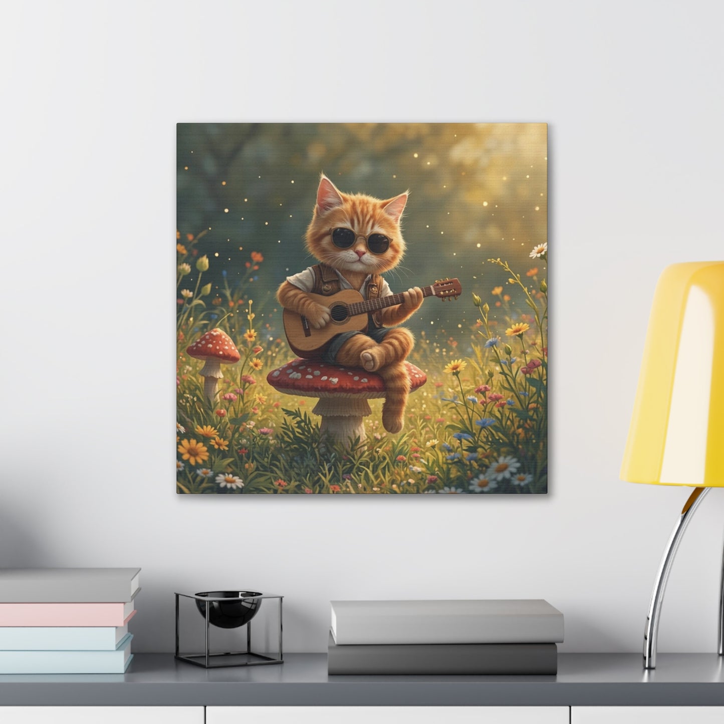 Cat Shreds in the Meadow – Canvas Wall Art