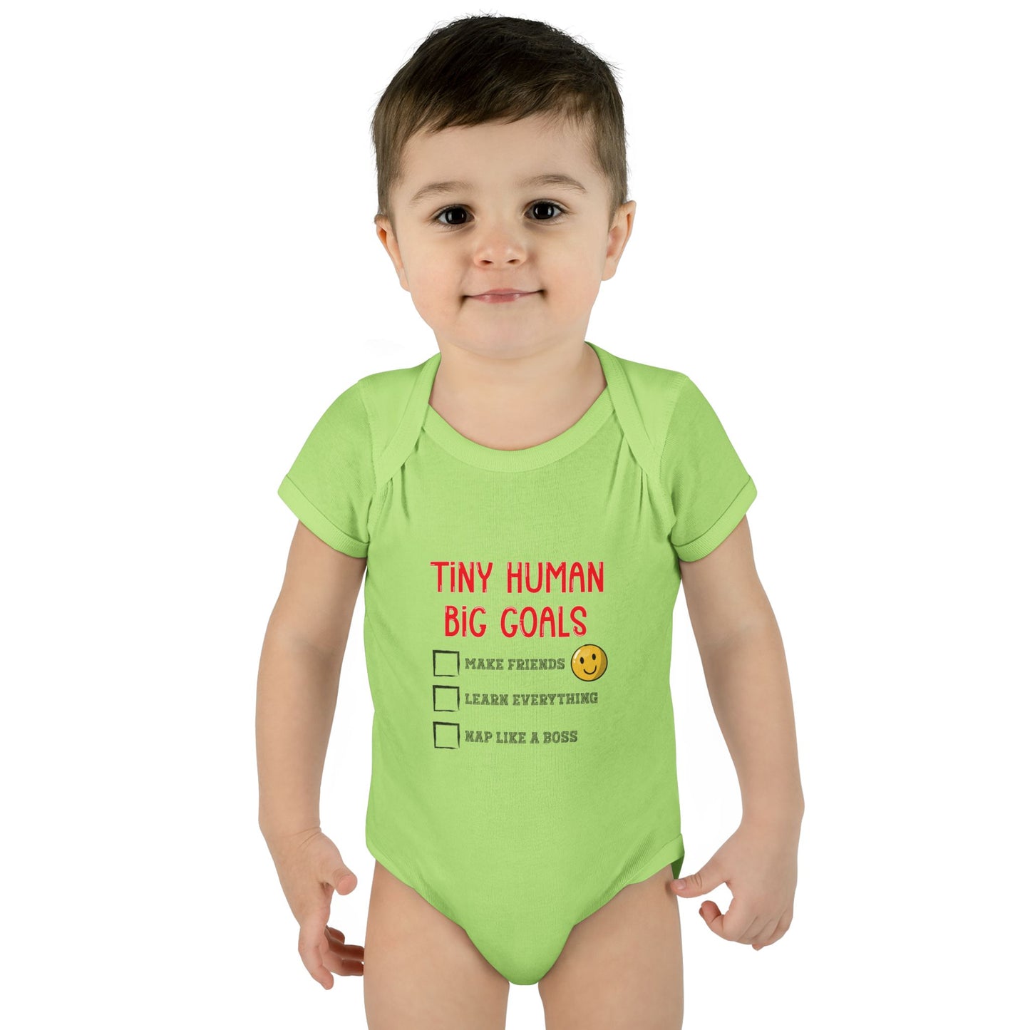 Tiny Human, Big Goals β Infant Bodysuit