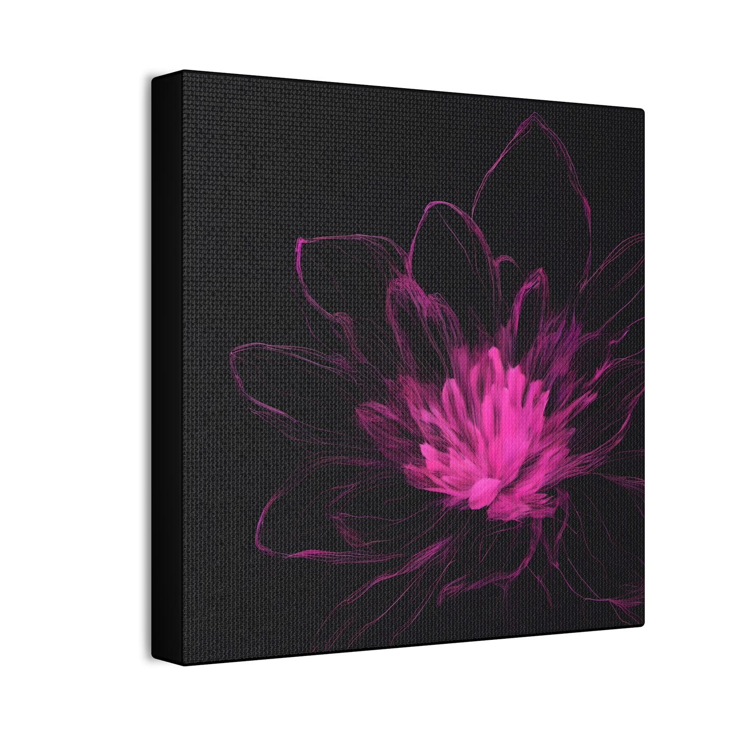 Lotus Static – Square Canvas Bloom