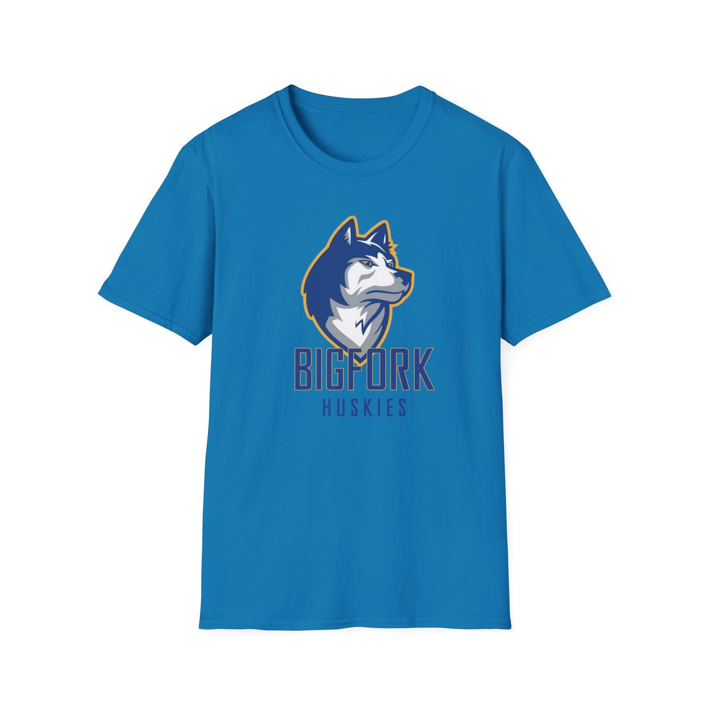 Bigfork Huskies Soft-Style Tee — Custom Back (“MOM #1” or Your Text)