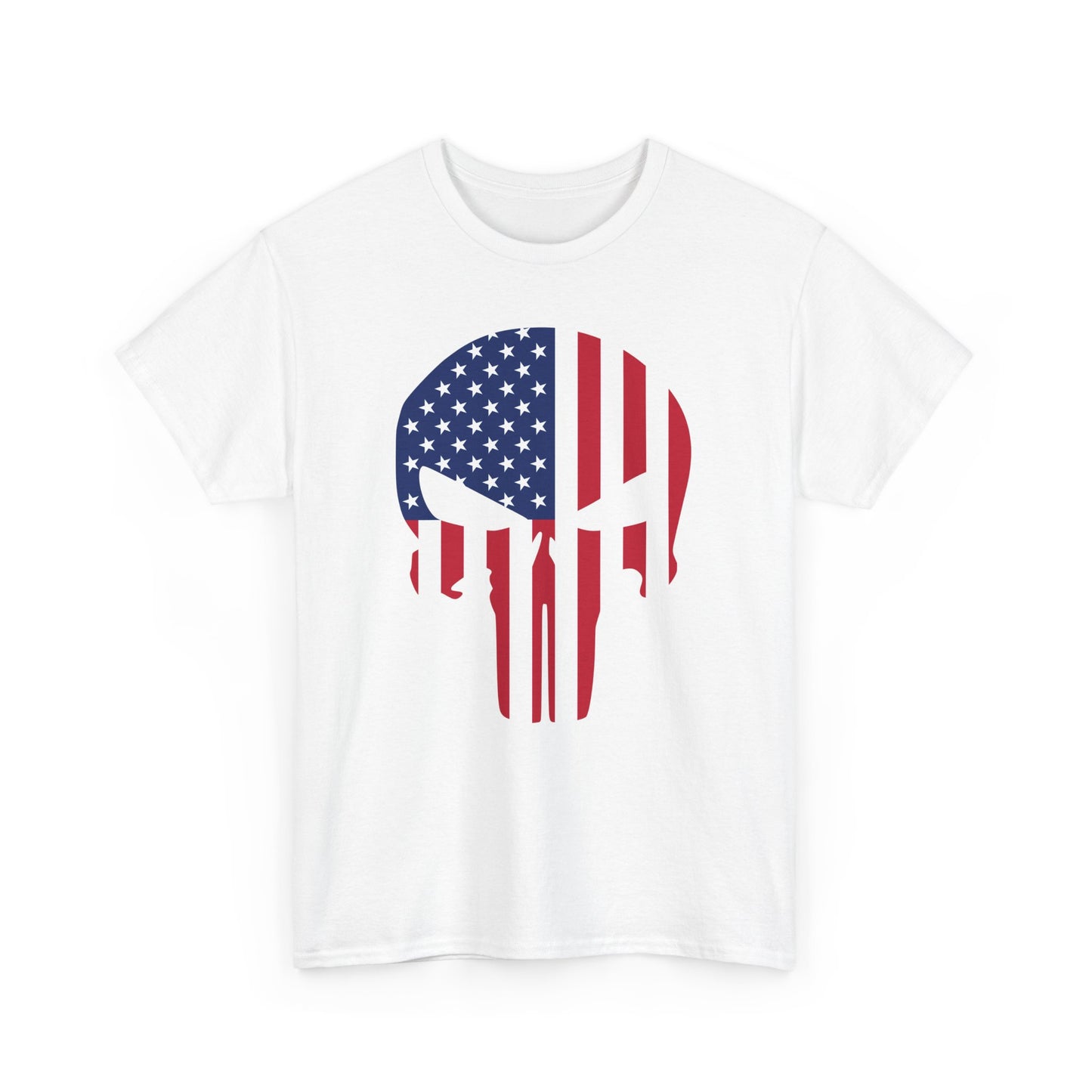 American Skull Tee - Bold Patriotism Meets Edgy Style