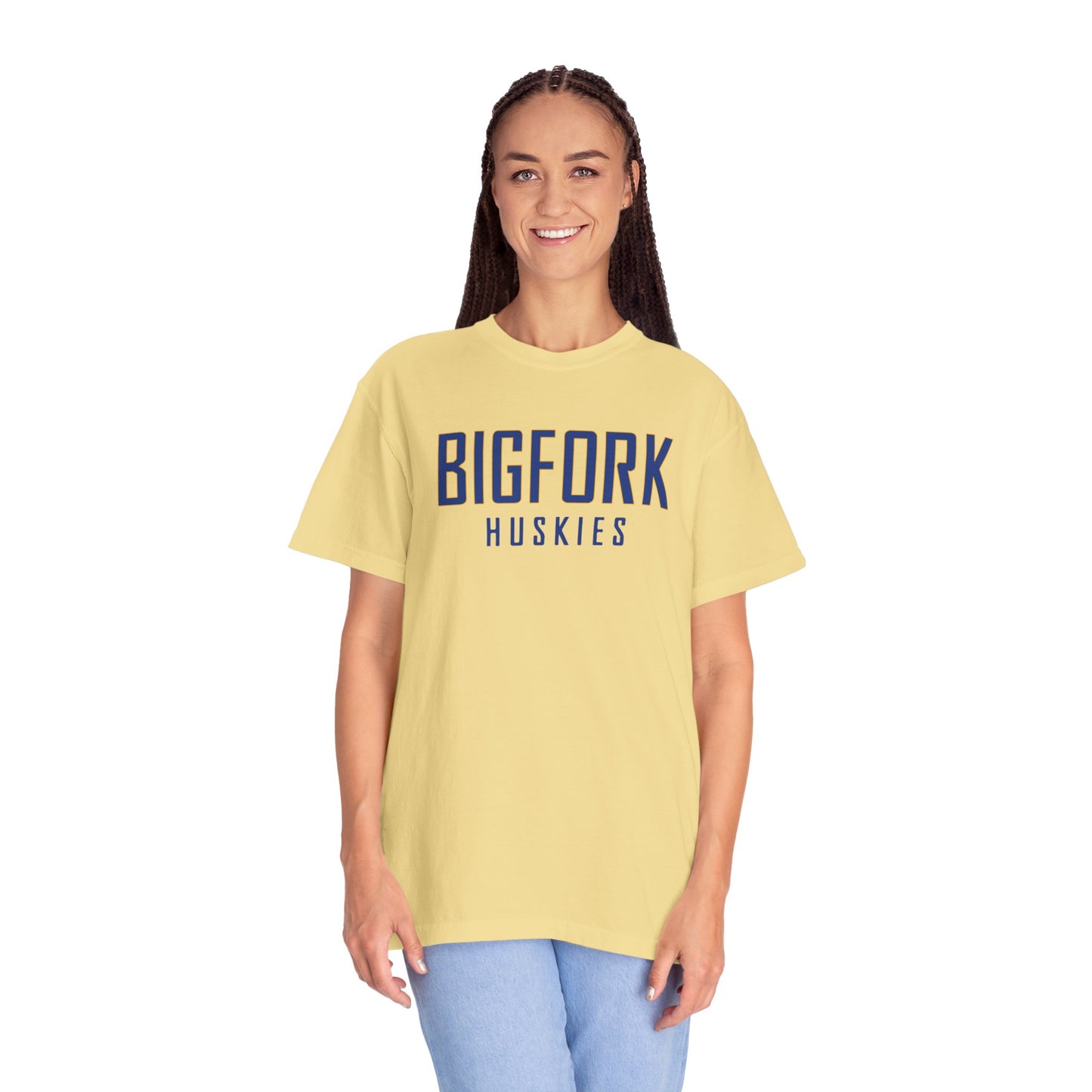 Bigfork Huskies Wordmark Unisex Garment-Dyed T-shirt
