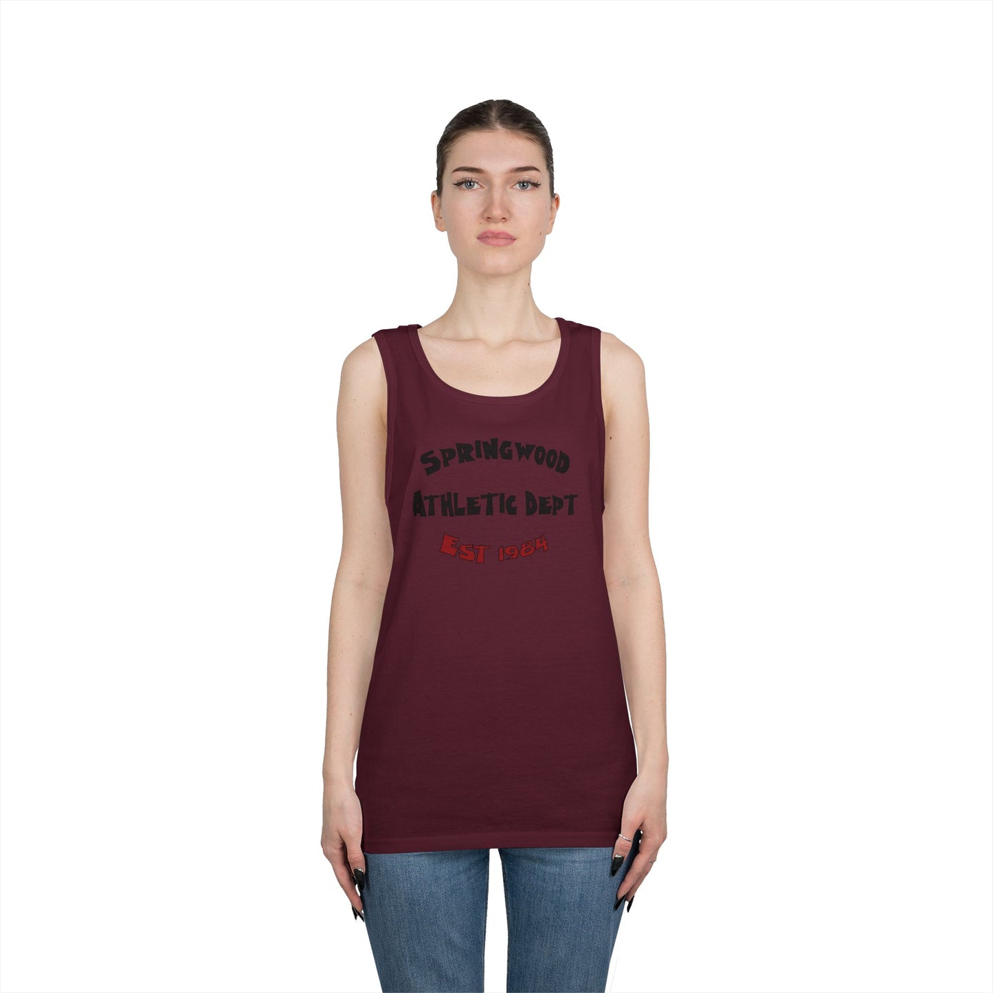 Springwood High Athletic Dept. Tank Top β Class of 1984 Horror Fan Gym Shirt