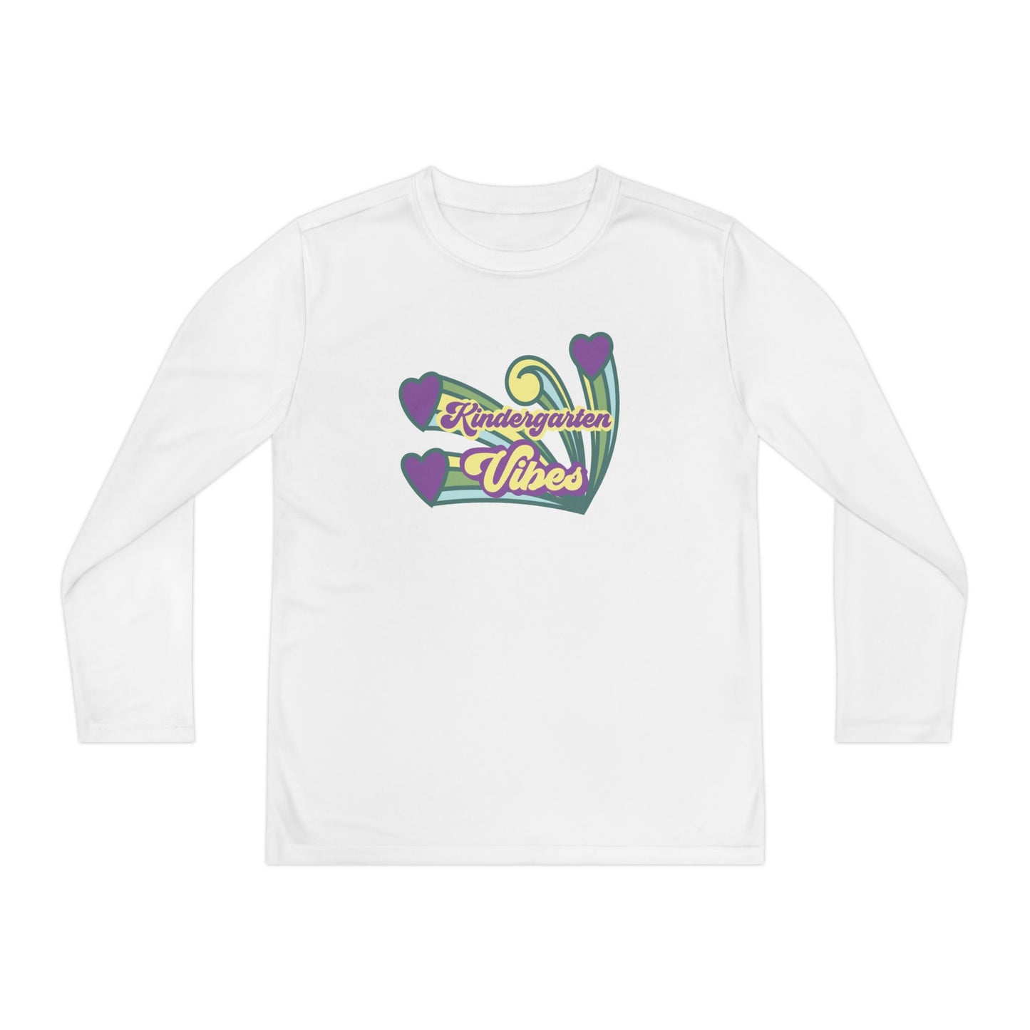 Kindergarten Vibes โ Youth Long Sleeve Performance Tee