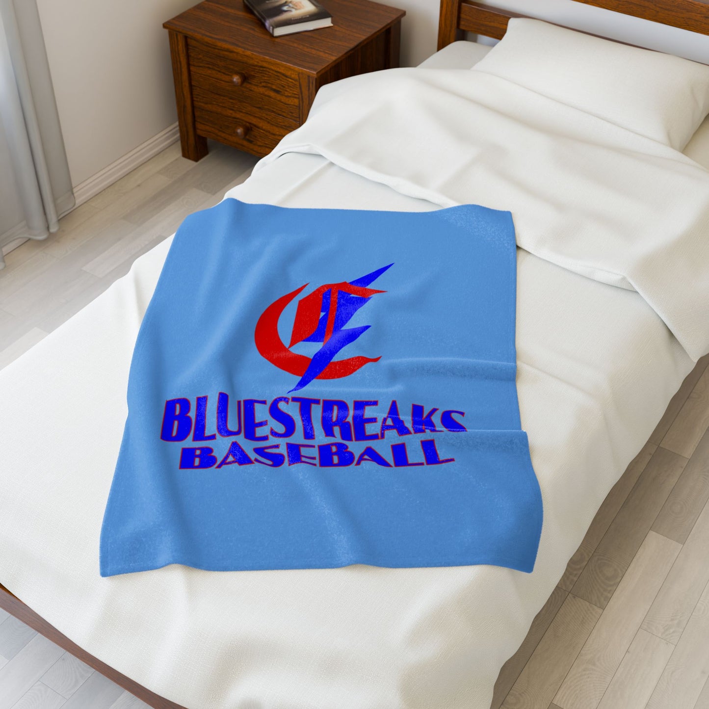 Chisholm Bluestreaks Baseball Velveteen Blanket