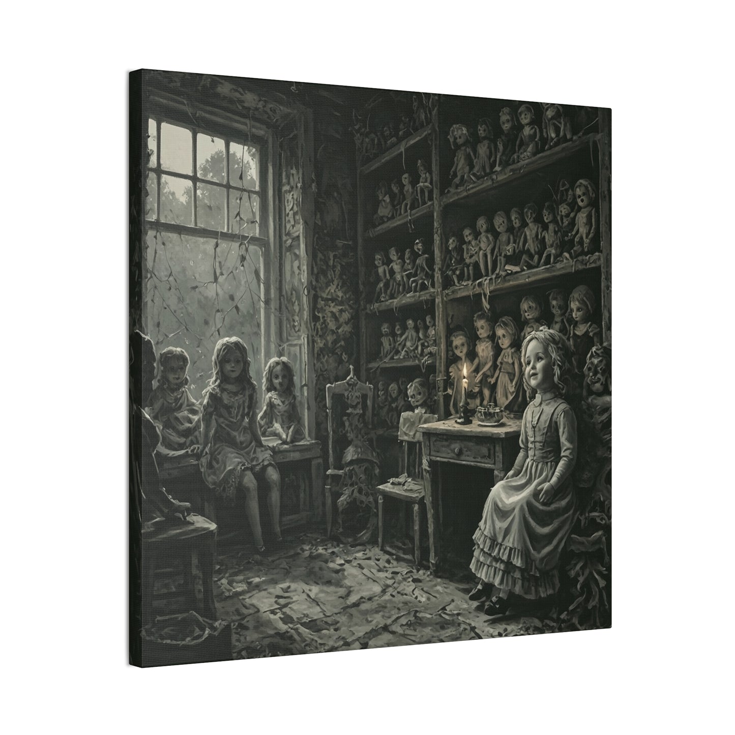 The Dollmaker's Den – Haunted Canvas Wall Art