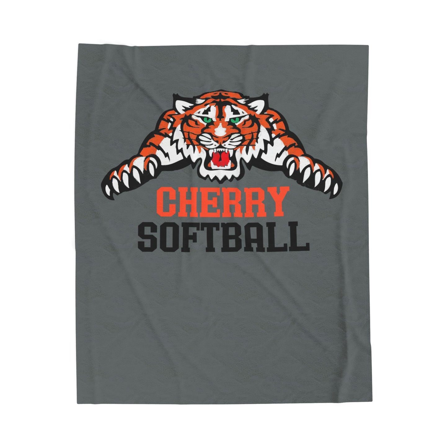 Cherry Tigers Softball Velveteen Blanket