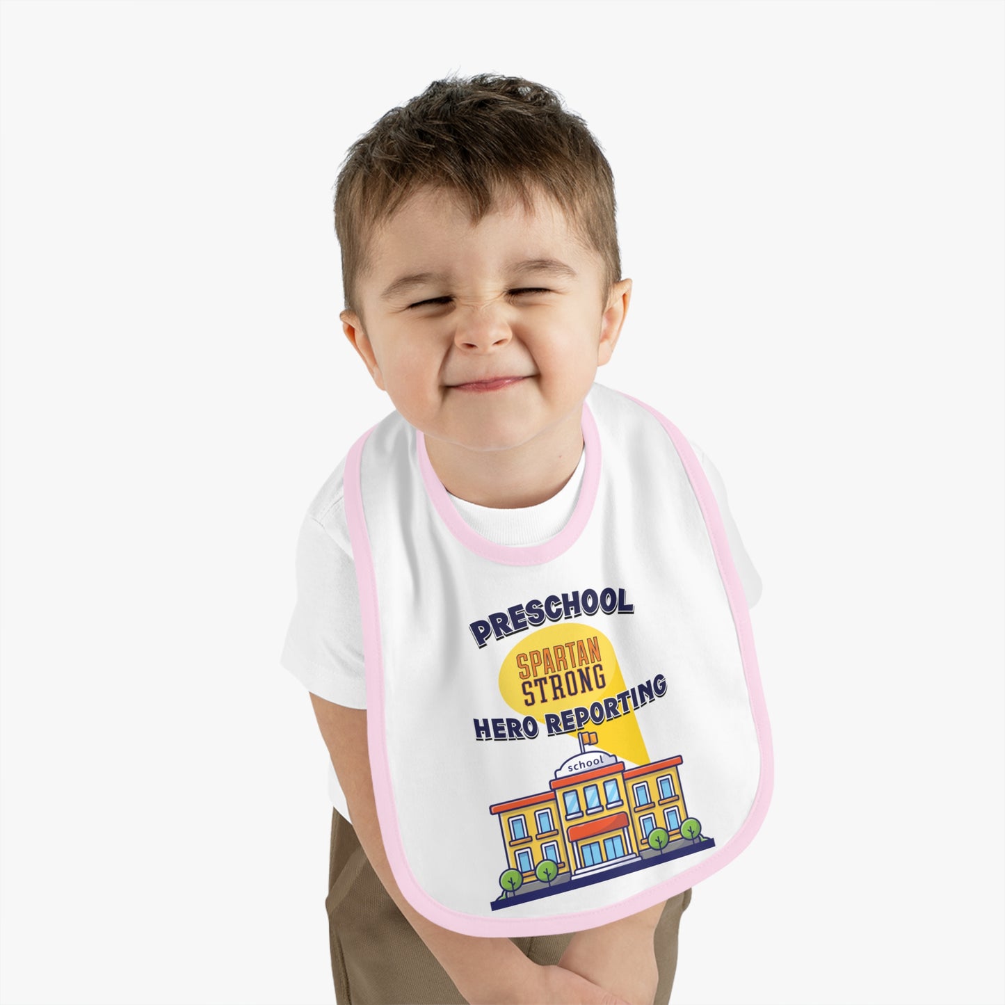 Preschool: Spartan Strong, Hero Reporting – NK Spartans Baby Bib