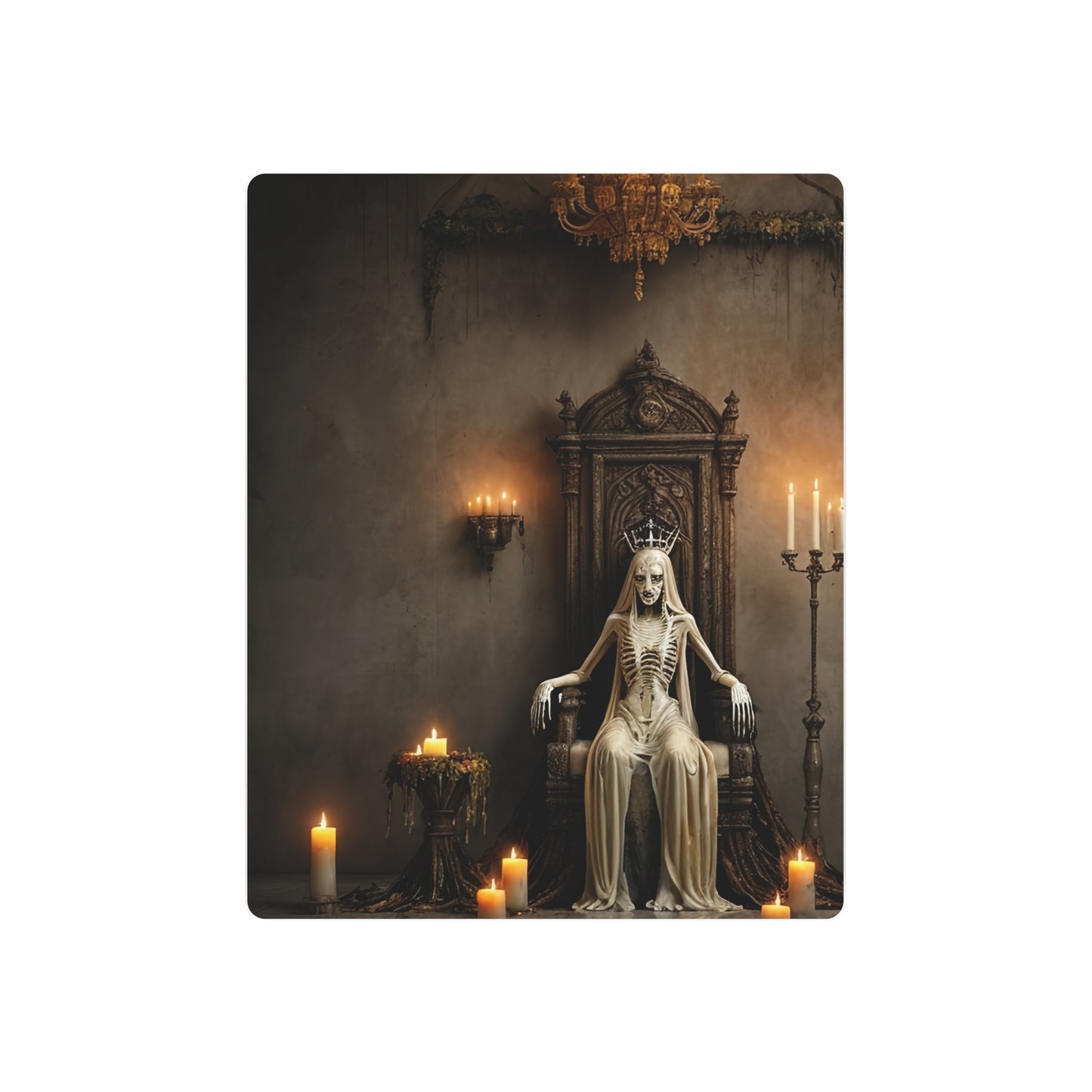 Crowned in Silence – Gothic Queen Metal Sign