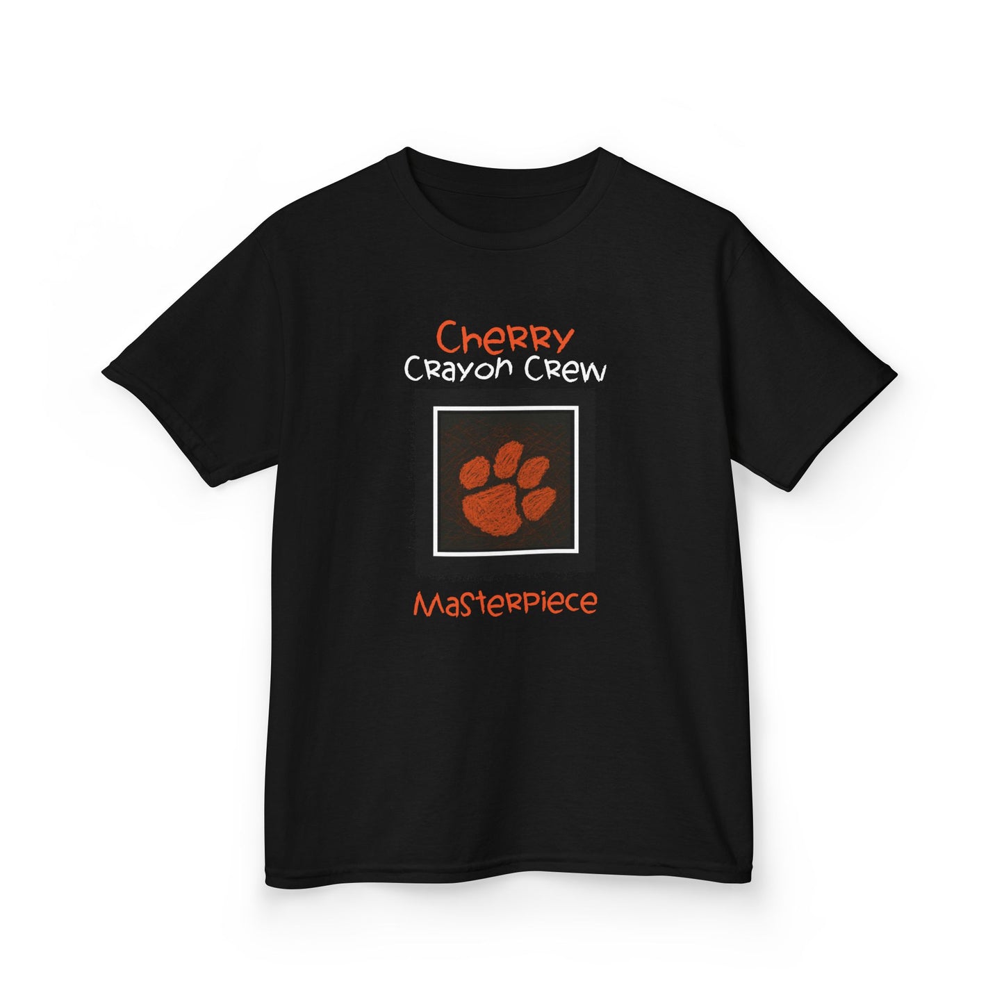 Cherry Crayon Crew Masterpiece Kids Tee – Tiger Paw Power!