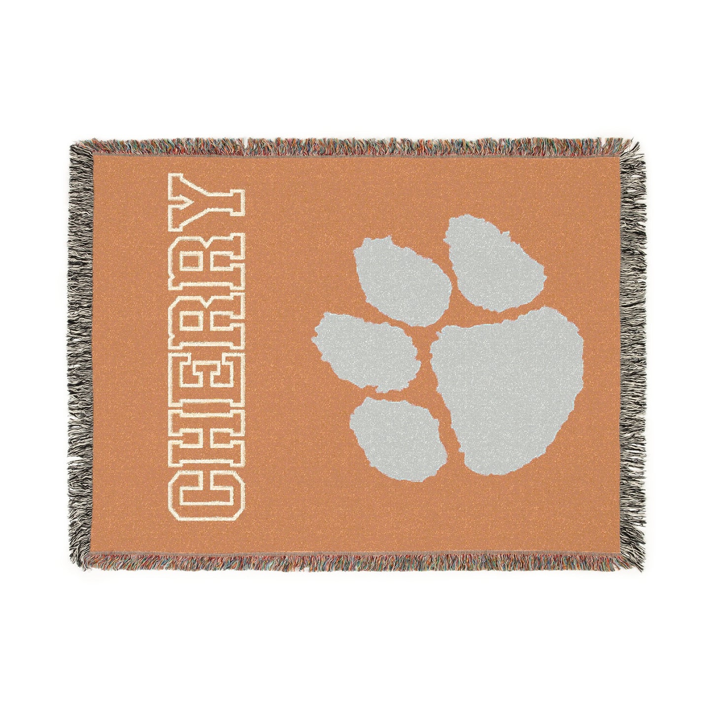 Cherry Tigers Woven Throw Blanket