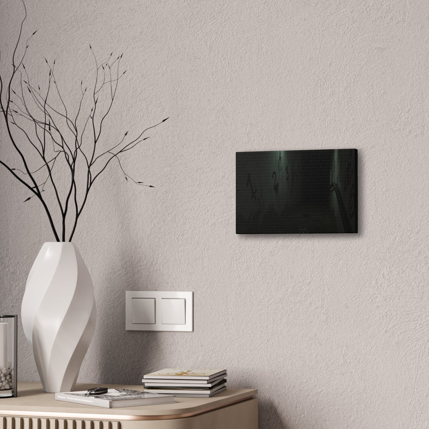 Count Your Steps, Not Your Regrets – Haunted Stairwell Canvas