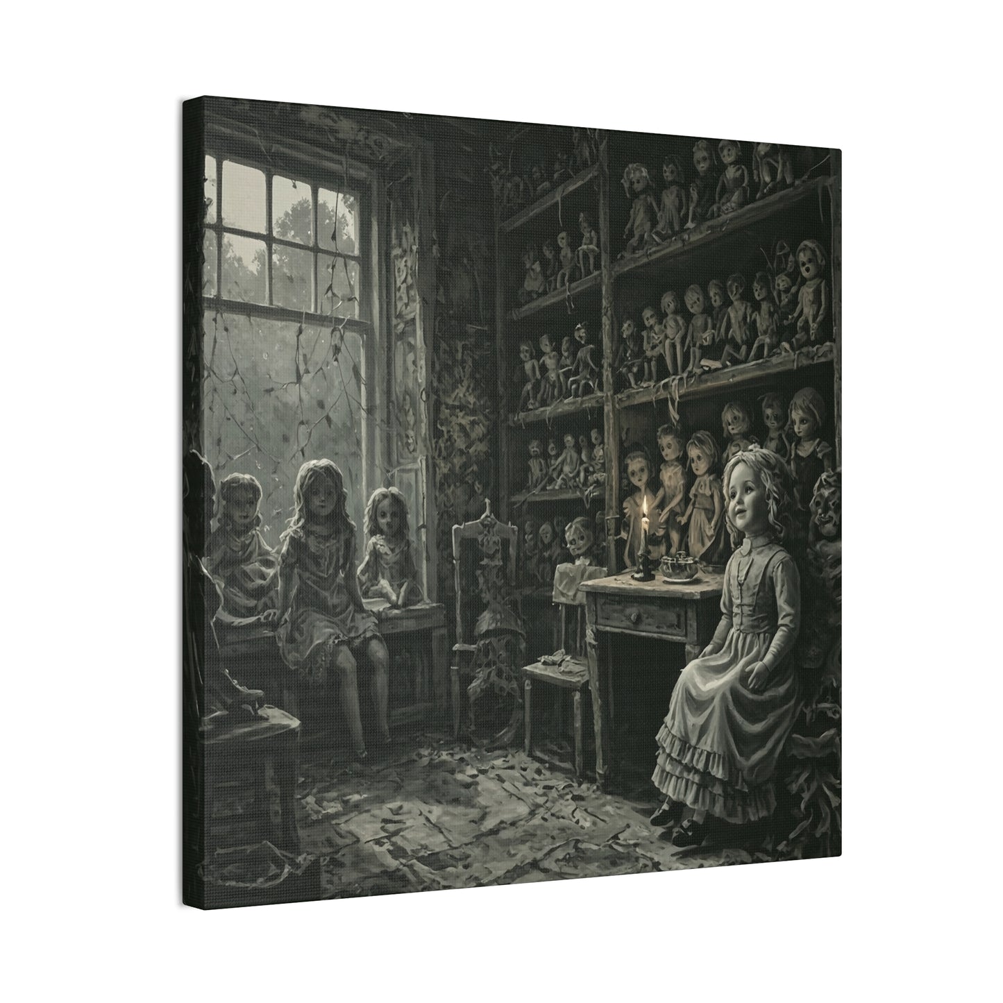 The Dollmaker's Den – Haunted Canvas Wall Art