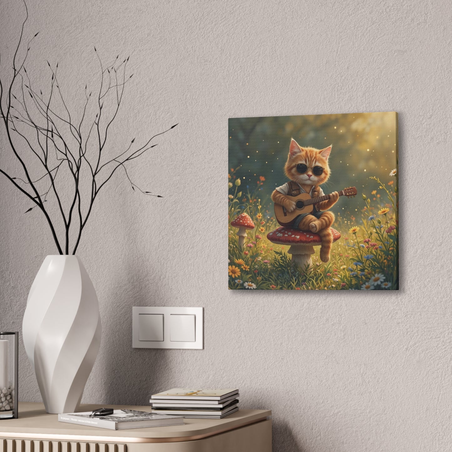 Cat Shreds in the Meadow – Canvas Wall Art