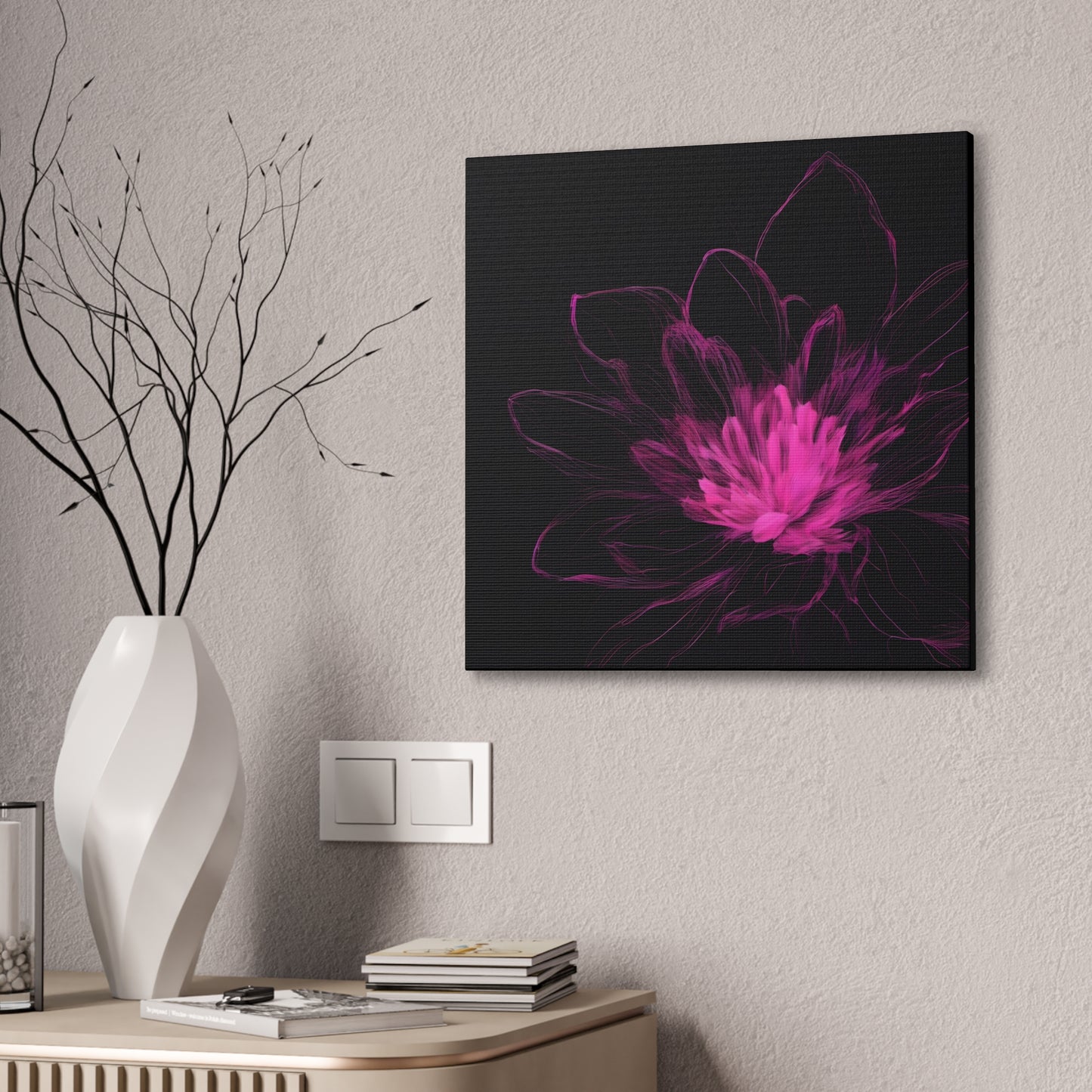 Lotus Static – Square Canvas Bloom