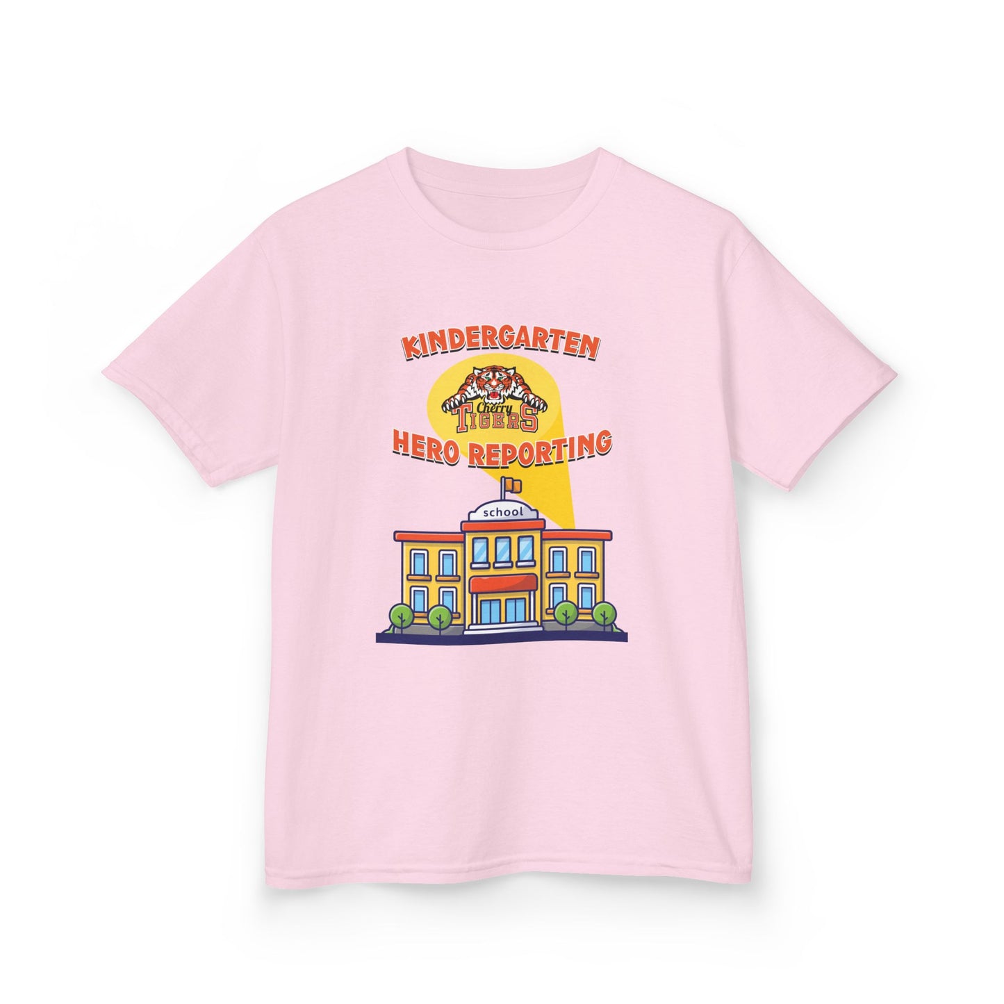 Kindergarten: Hero Reporting for Duty – Cherry Tigers Kids Tee