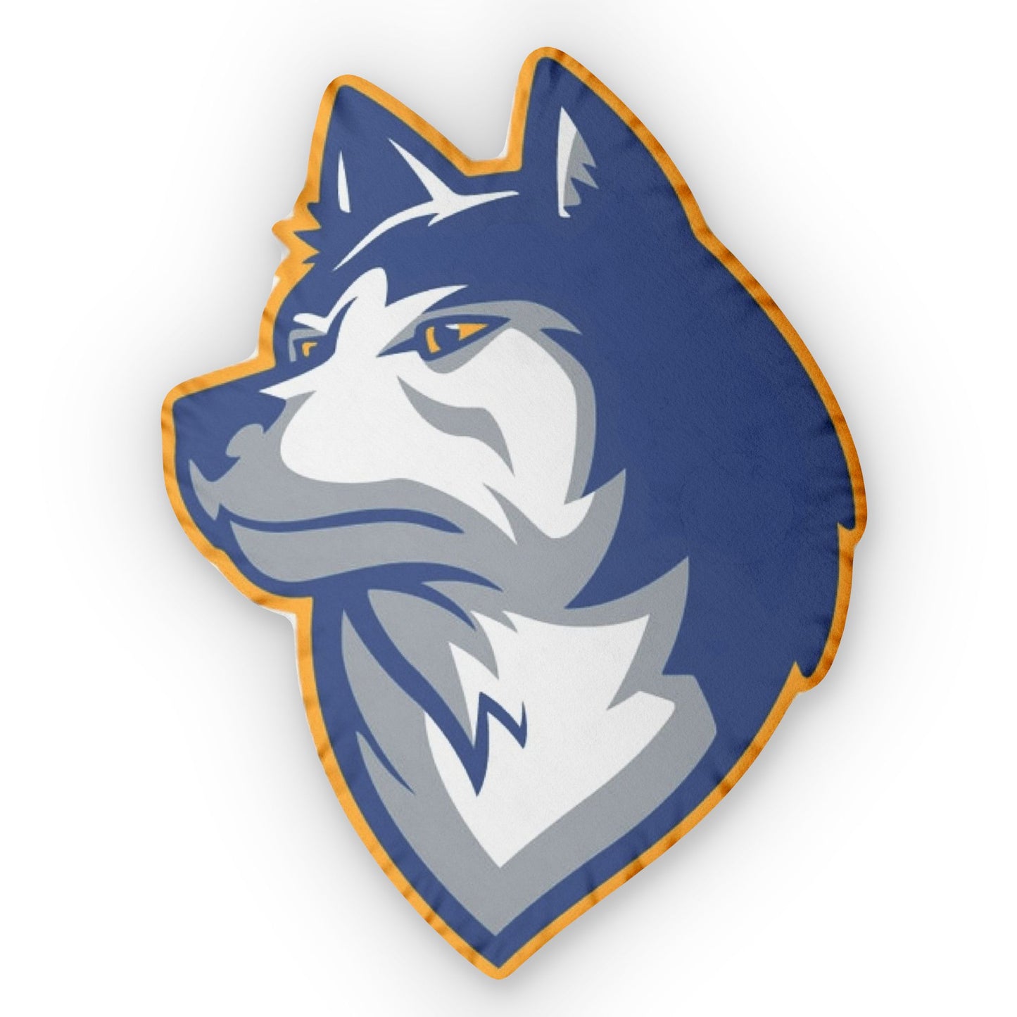 Bigfork Huskies Alpha-Head Logo Pillow — Custom-Shaped, Double-Sided Plush