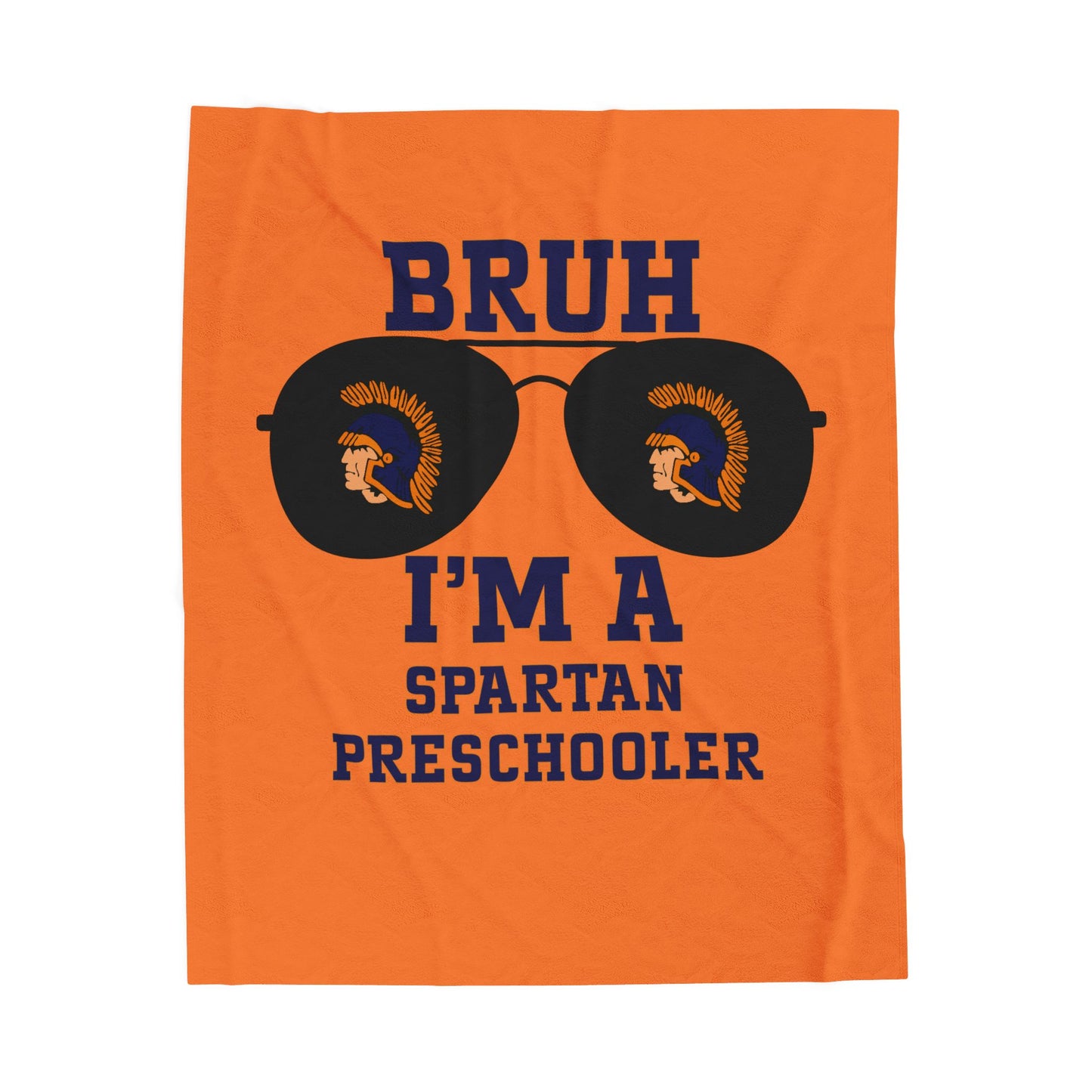BRUH I’m a Spartan Preschooler – Velveteen Nap Blanket