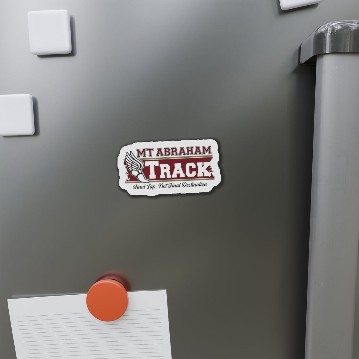 Mt. Abraham Track Magnet — “Final Lap, Not Final Destination”