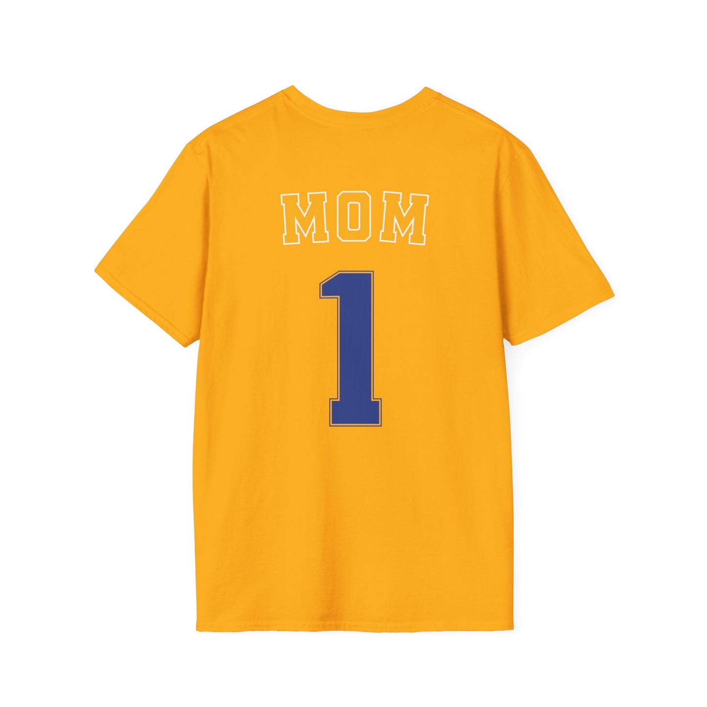 Bigfork Huskies Soft-Style Tee — Custom Back (“MOM #1” or Your Text)