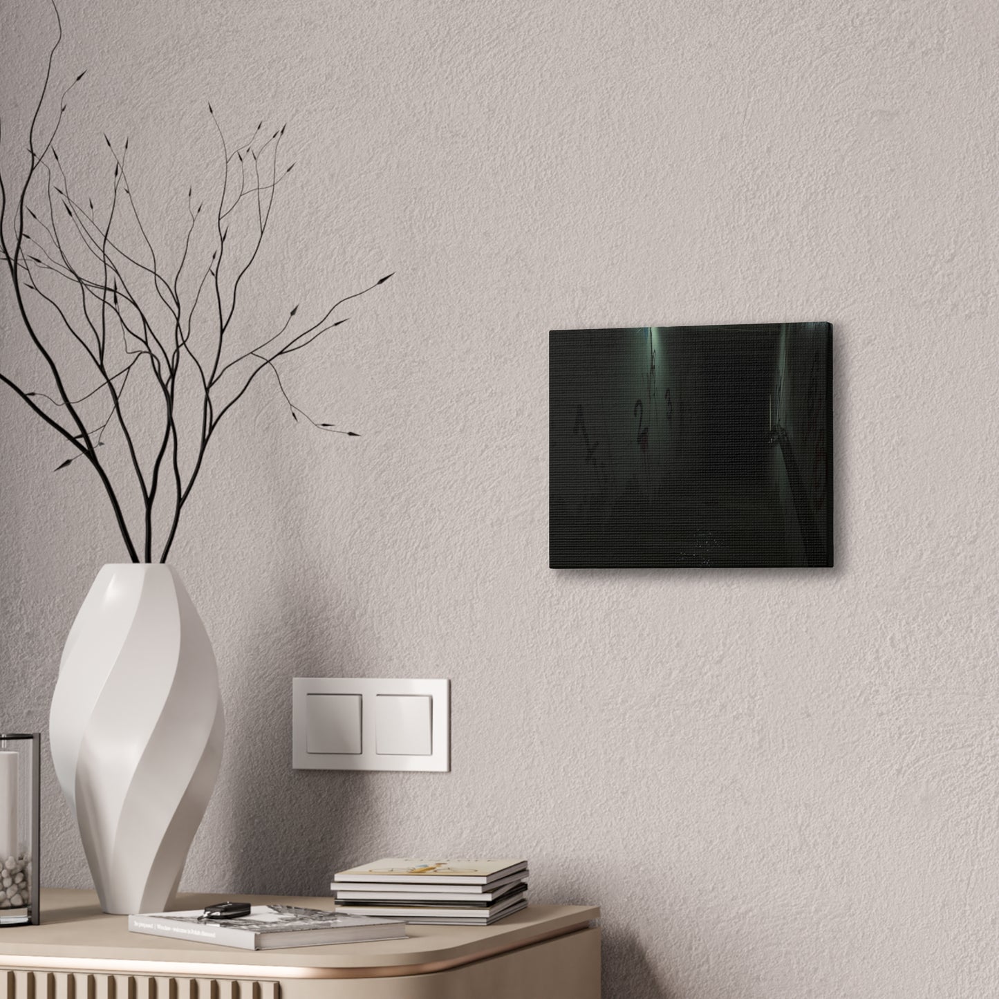 Count Your Steps, Not Your Regrets – Haunted Stairwell Canvas