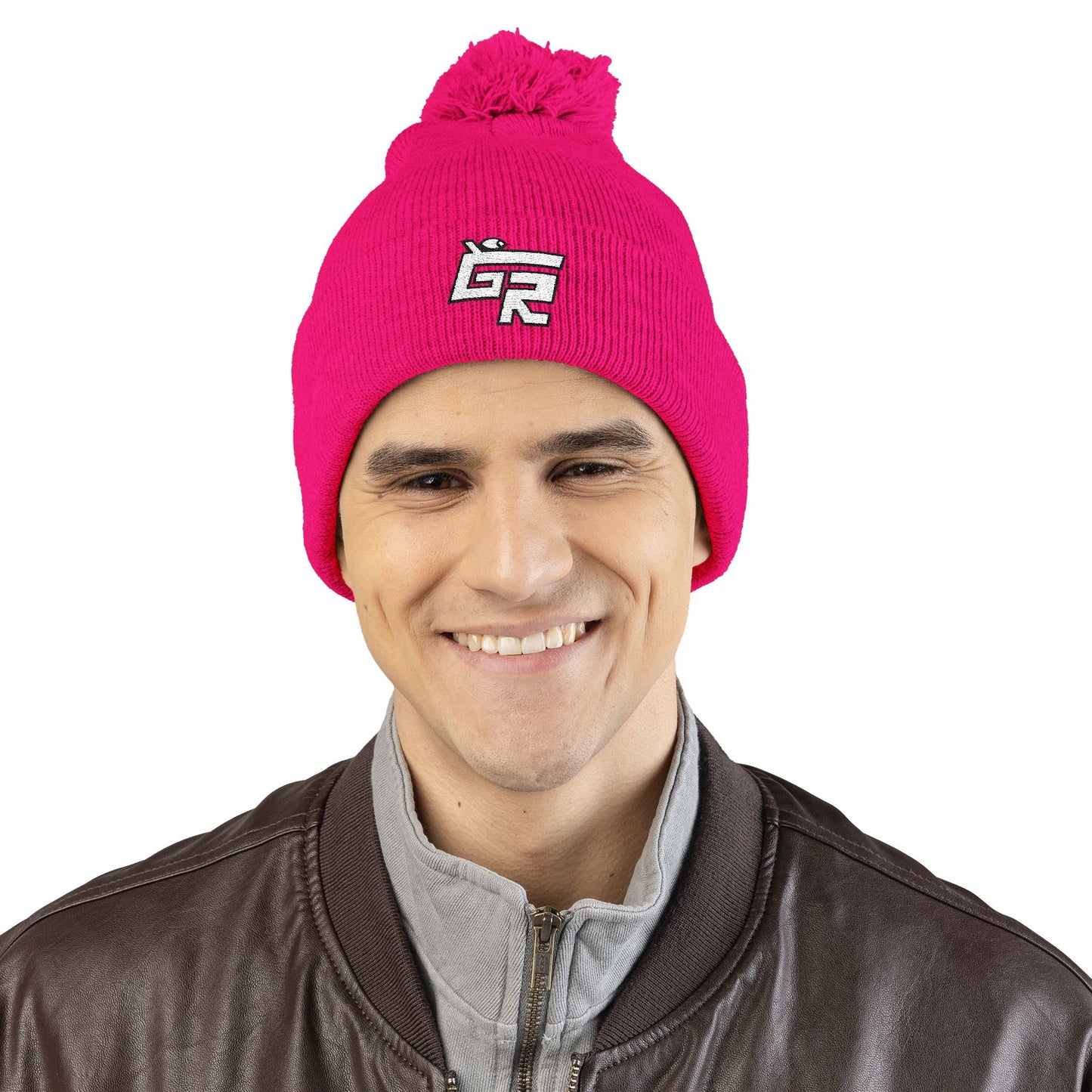 Pom-Pom Beanie (Hockey Spirit Embroidered Cap)