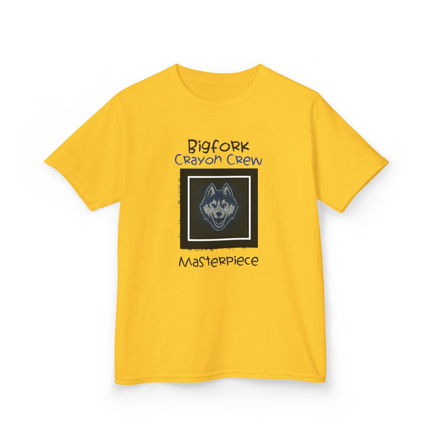 Bigfork Crayon Crew Masterpiece Kids Tee – Scribble Loud, Huskies!
