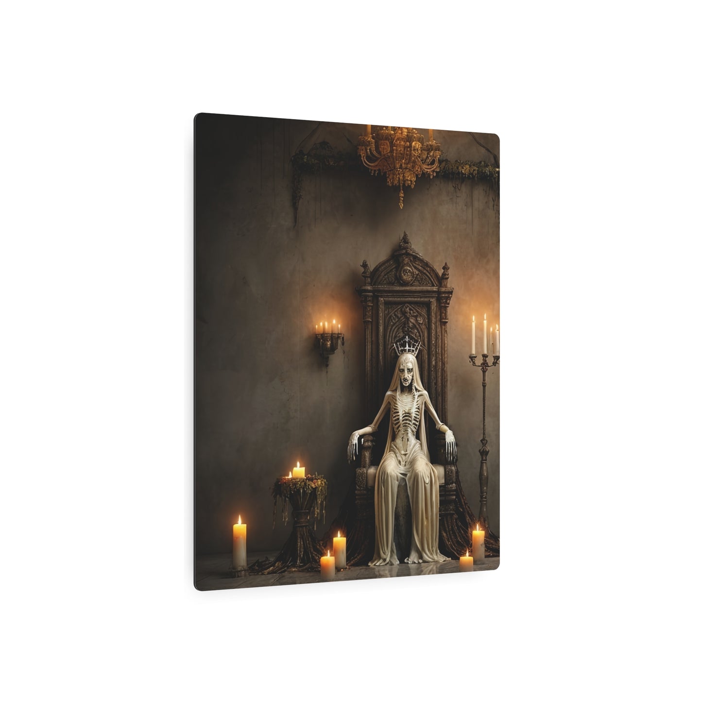 Crowned in Silence – Gothic Queen Metal Sign