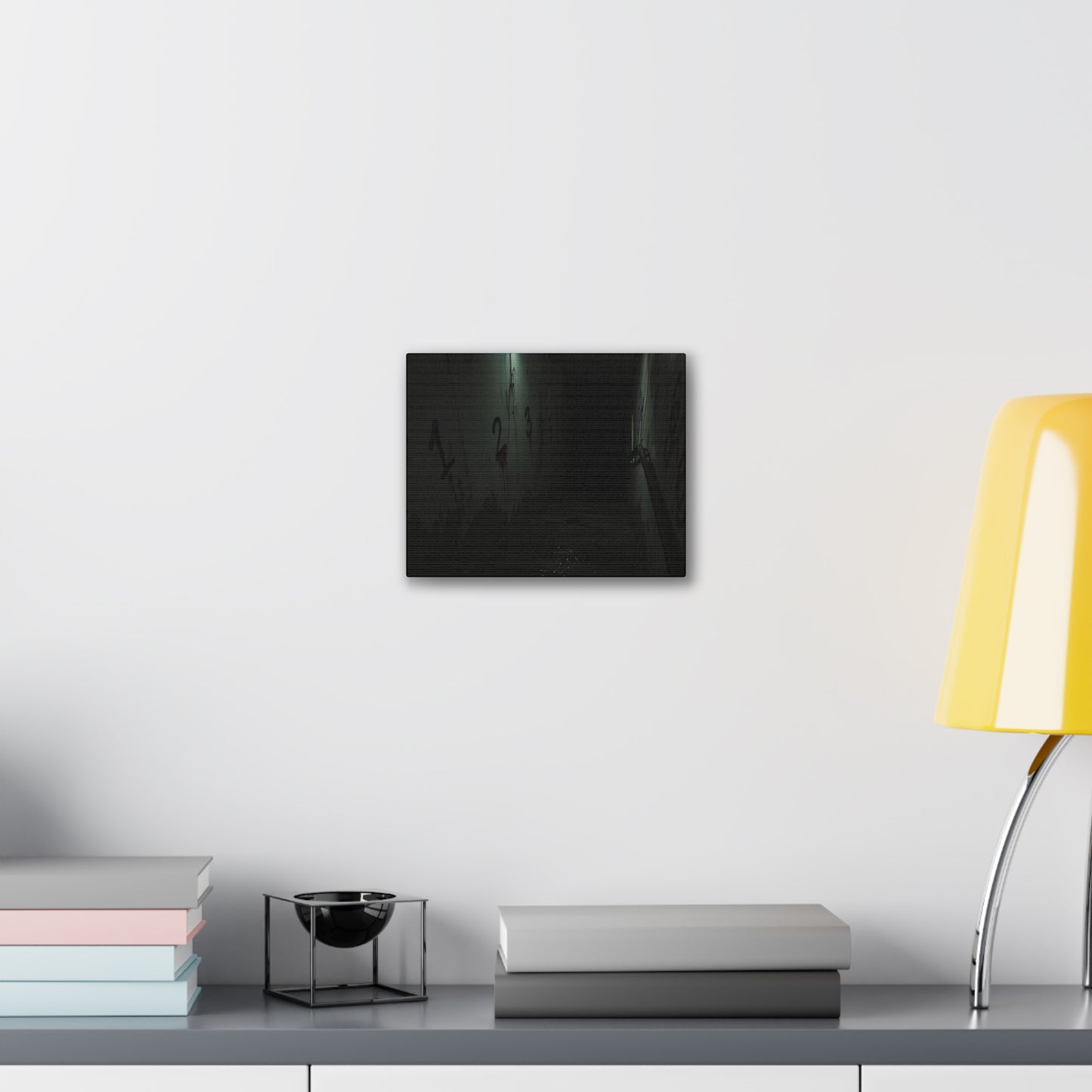 Count Your Steps, Not Your Regrets – Haunted Stairwell Canvas