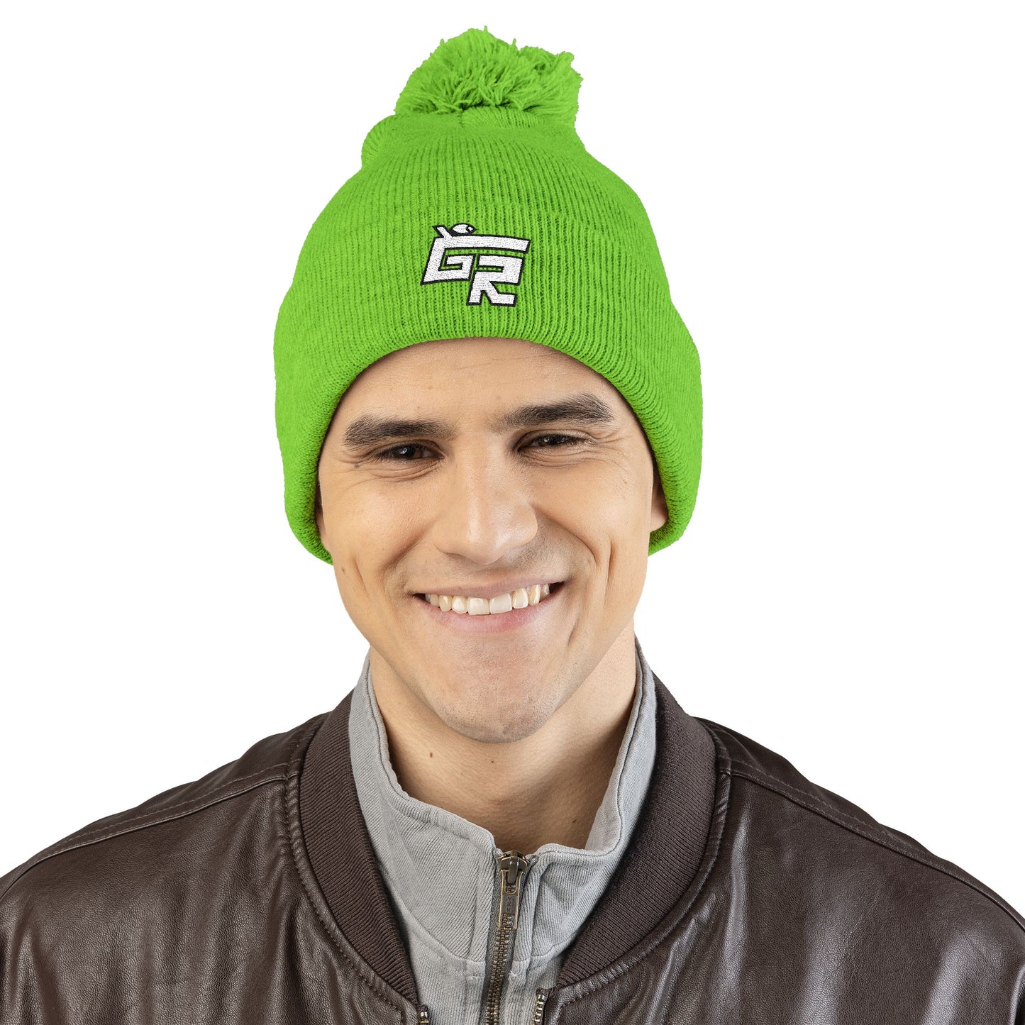 Pom-Pom Beanie (Hockey Spirit Embroidered Cap)