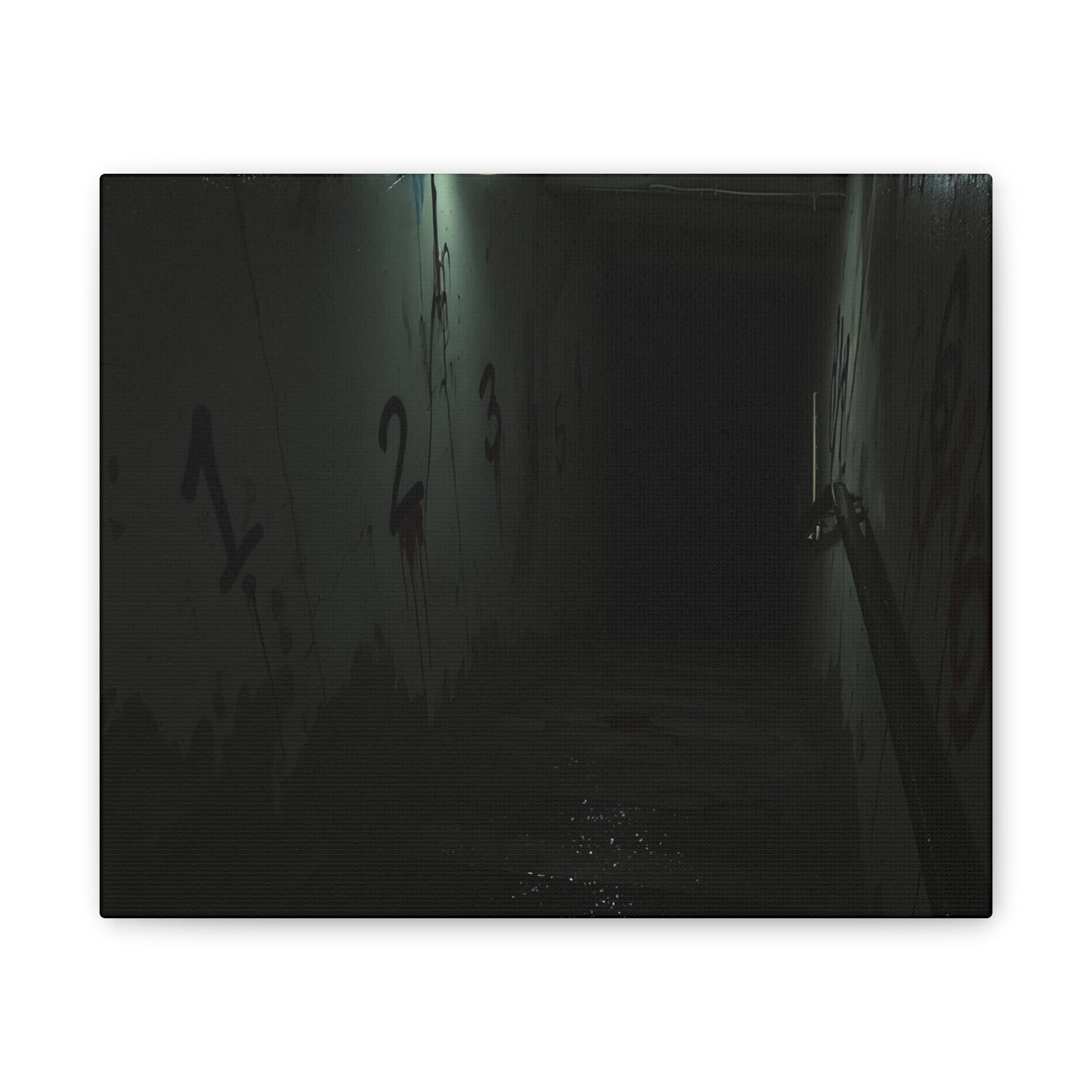 Count Your Steps, Not Your Regrets – Haunted Stairwell Canvas