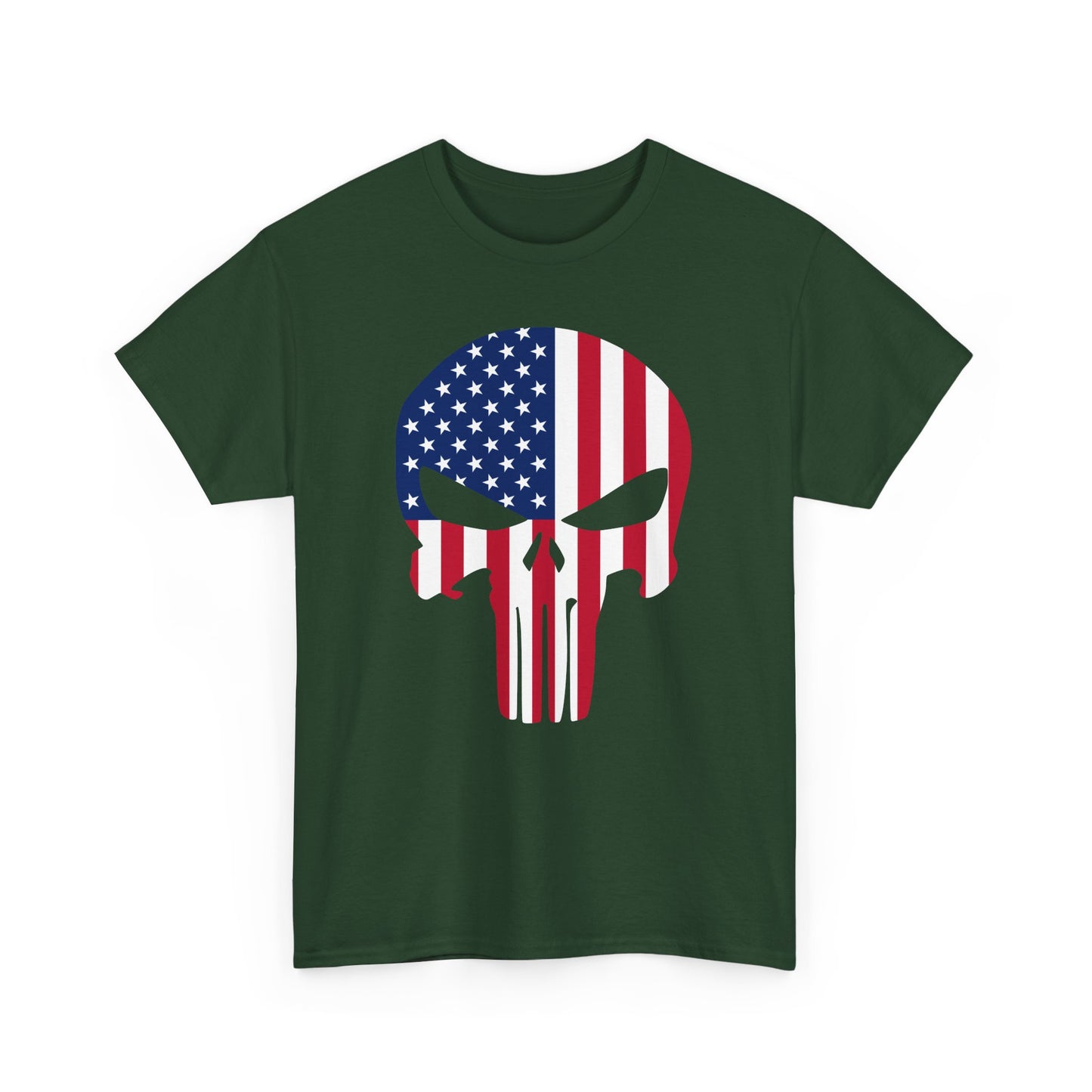 American Skull Tee - Bold Patriotism Meets Edgy Style