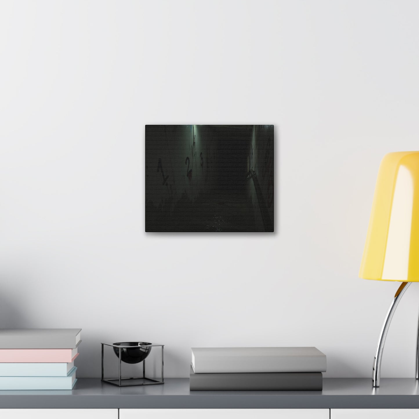 Count Your Steps, Not Your Regrets – Haunted Stairwell Canvas