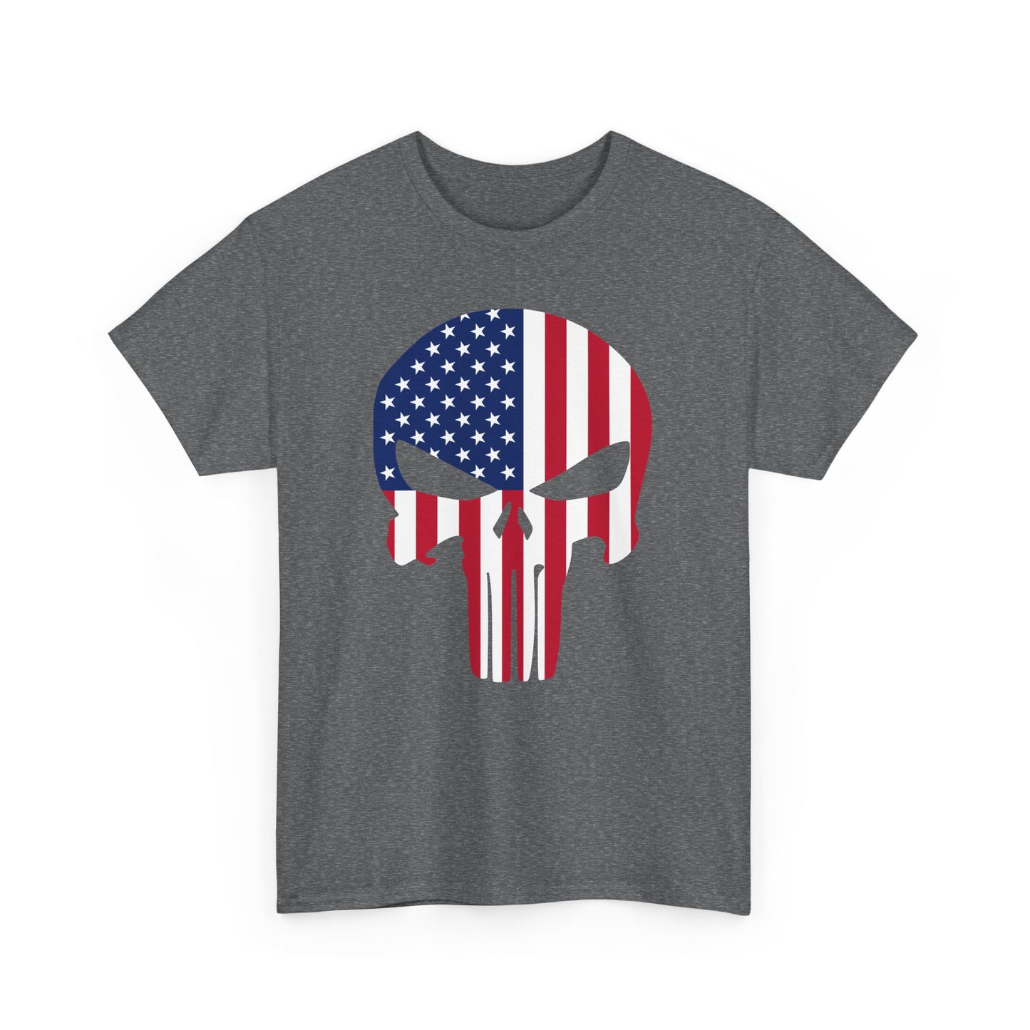 American Skull Tee - Bold Patriotism Meets Edgy Style