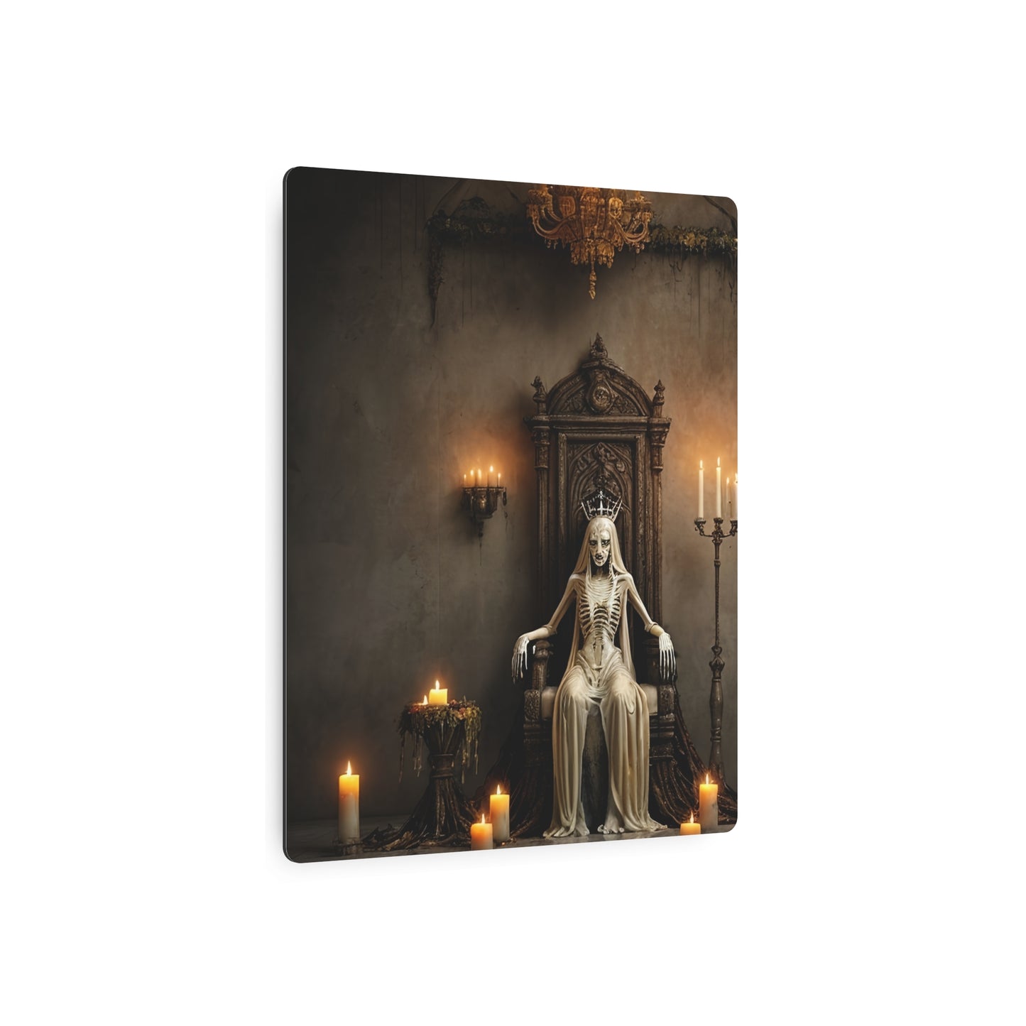 Crowned in Silence – Gothic Queen Metal Sign