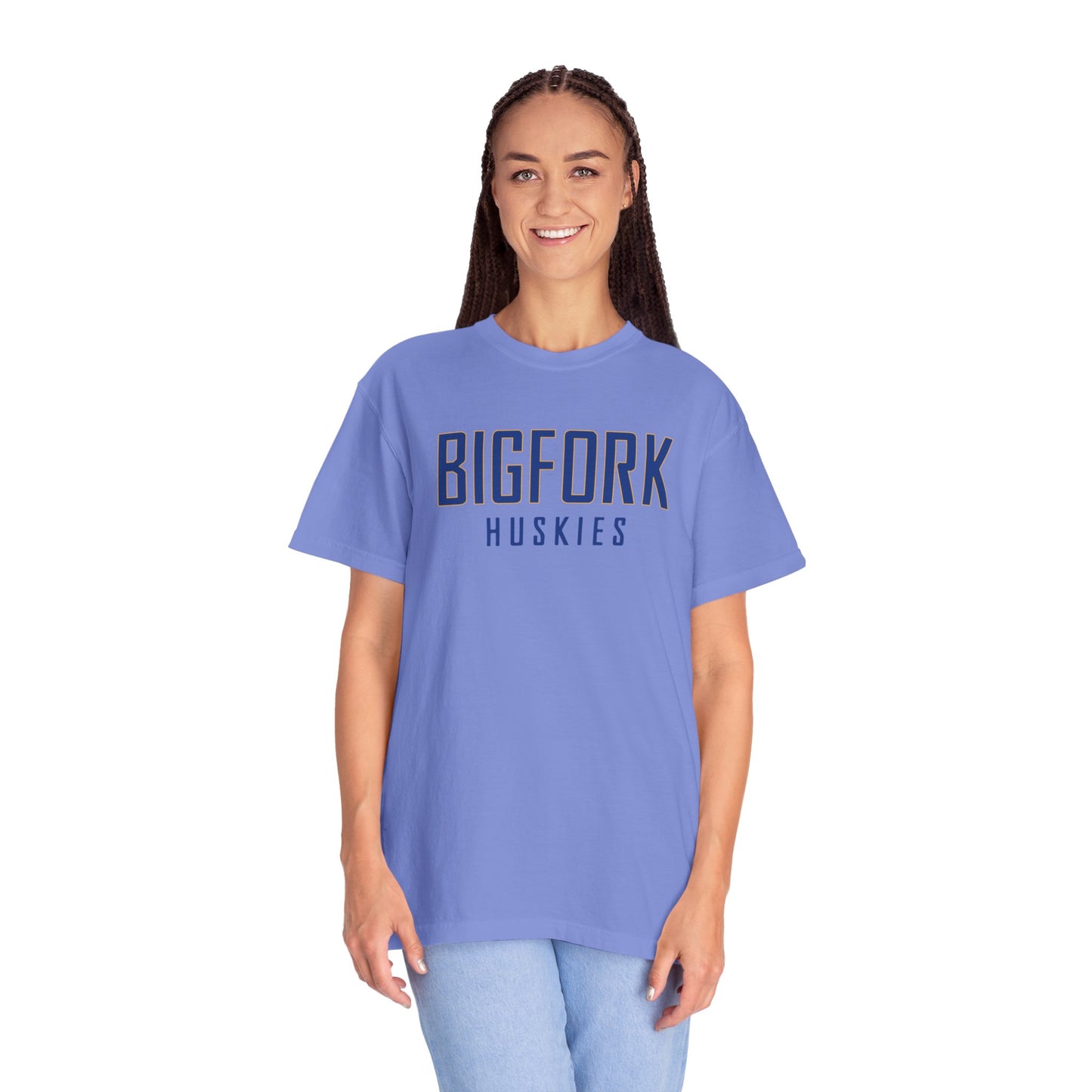 Bigfork Huskies Wordmark Unisex Garment-Dyed T-shirt