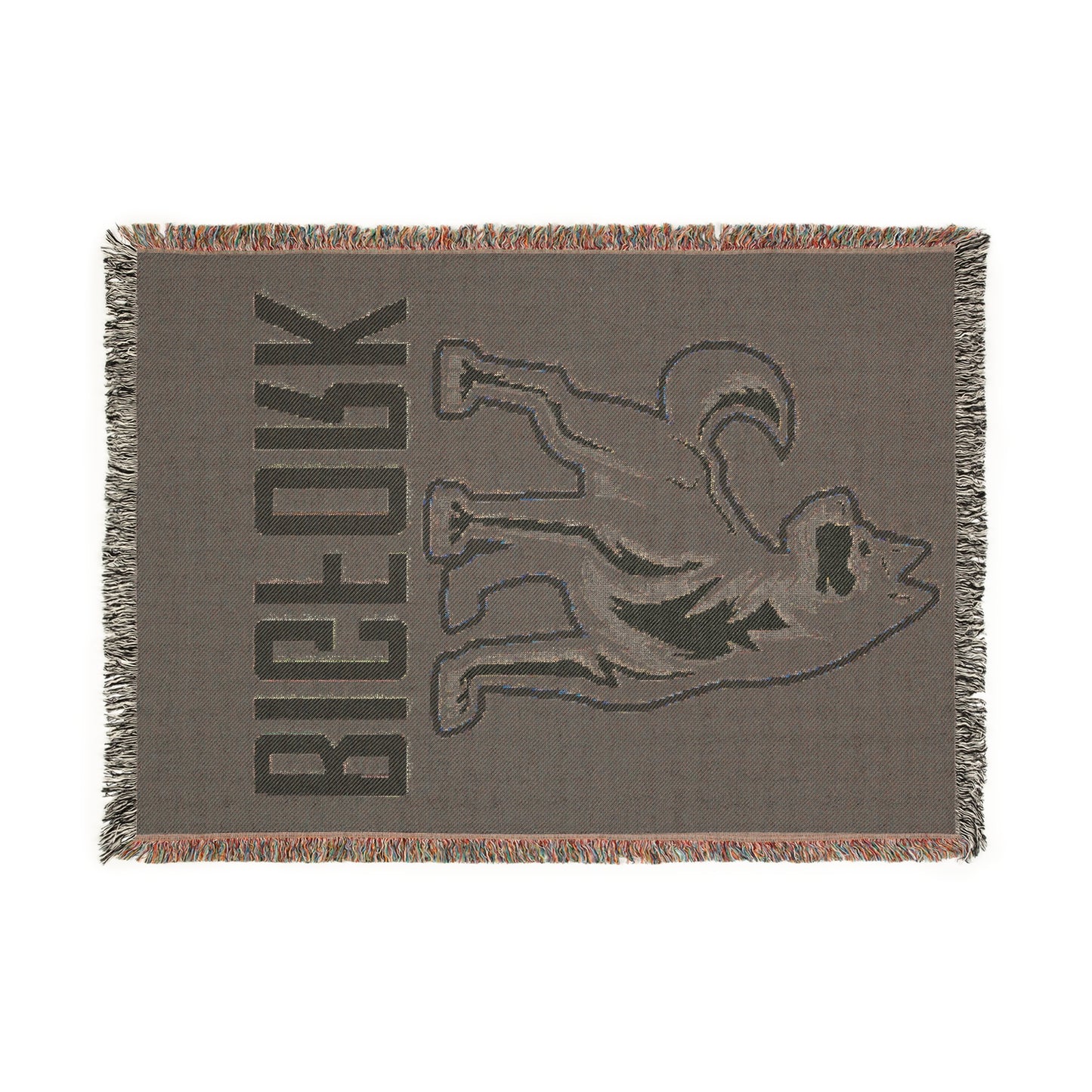 Bigfork Huskies Woven Throw Blanket β 100% Cotton, Fringed, 3 Sizes