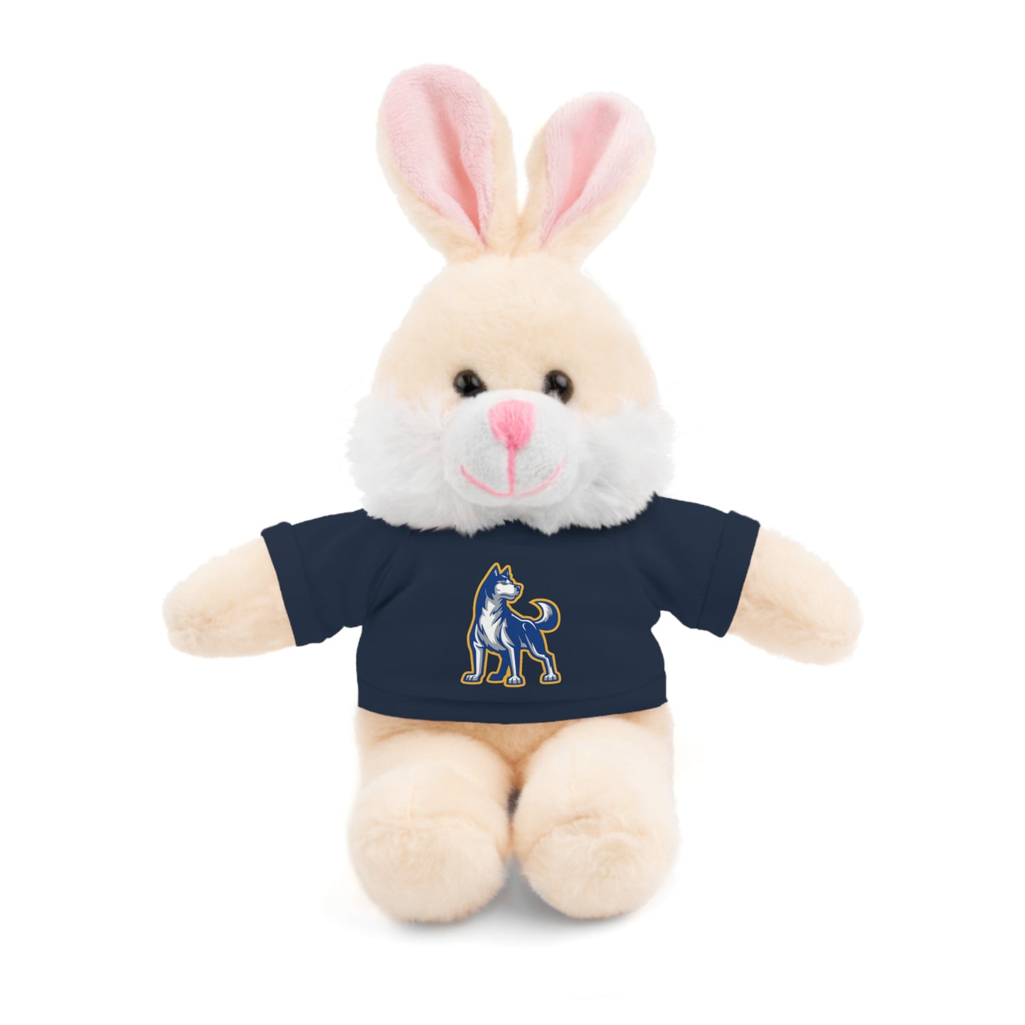 Huggable Huskies β 8" Plush Buddies w/ Logo Tee (Pick Your Animal + Tee Color)