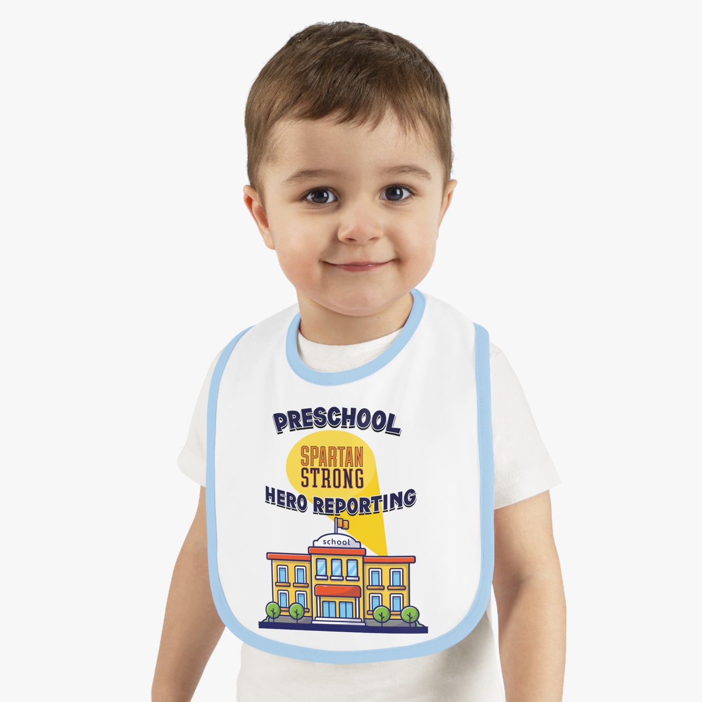 Preschool: Spartan Strong, Hero Reporting – NK Spartans Baby Bib
