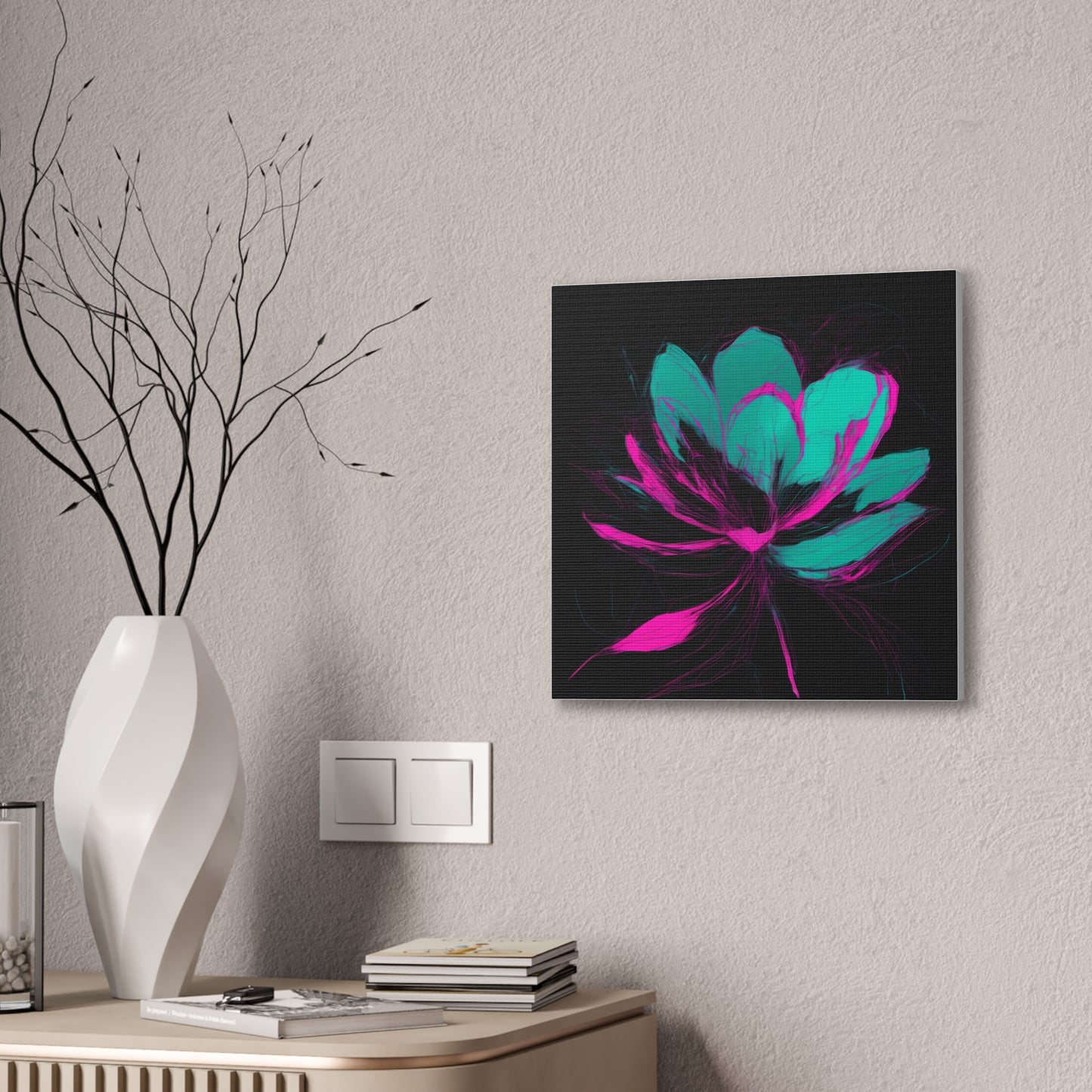 Bloomwave: Petals in Pink & Neon Drift