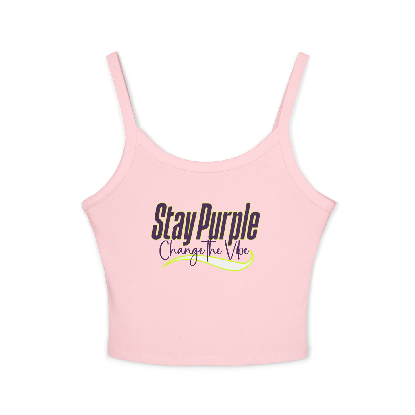Stay Purple | Change the Vibe - Women's Spaghetti Strap Tank