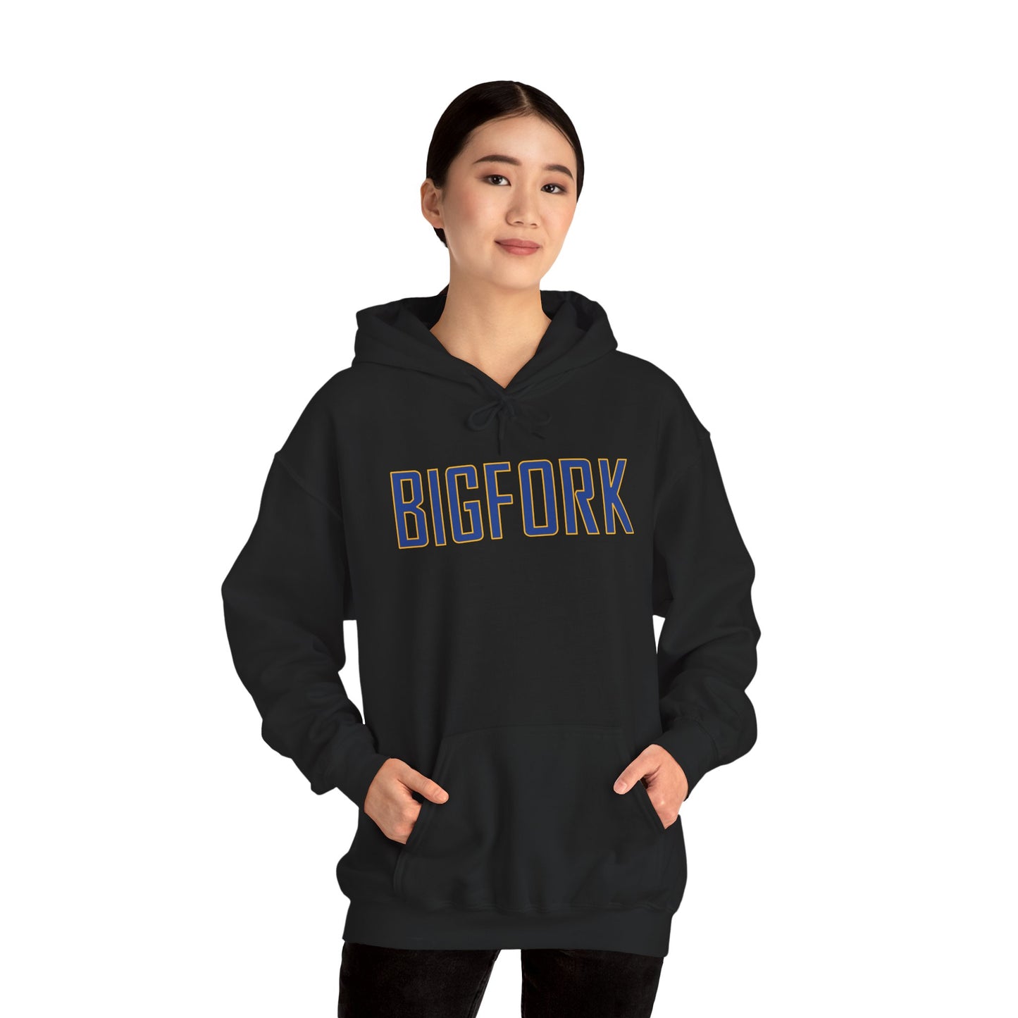 Bigfork Huskies Back-Logo Hoodie β Front Wordmark, Classic Comfort