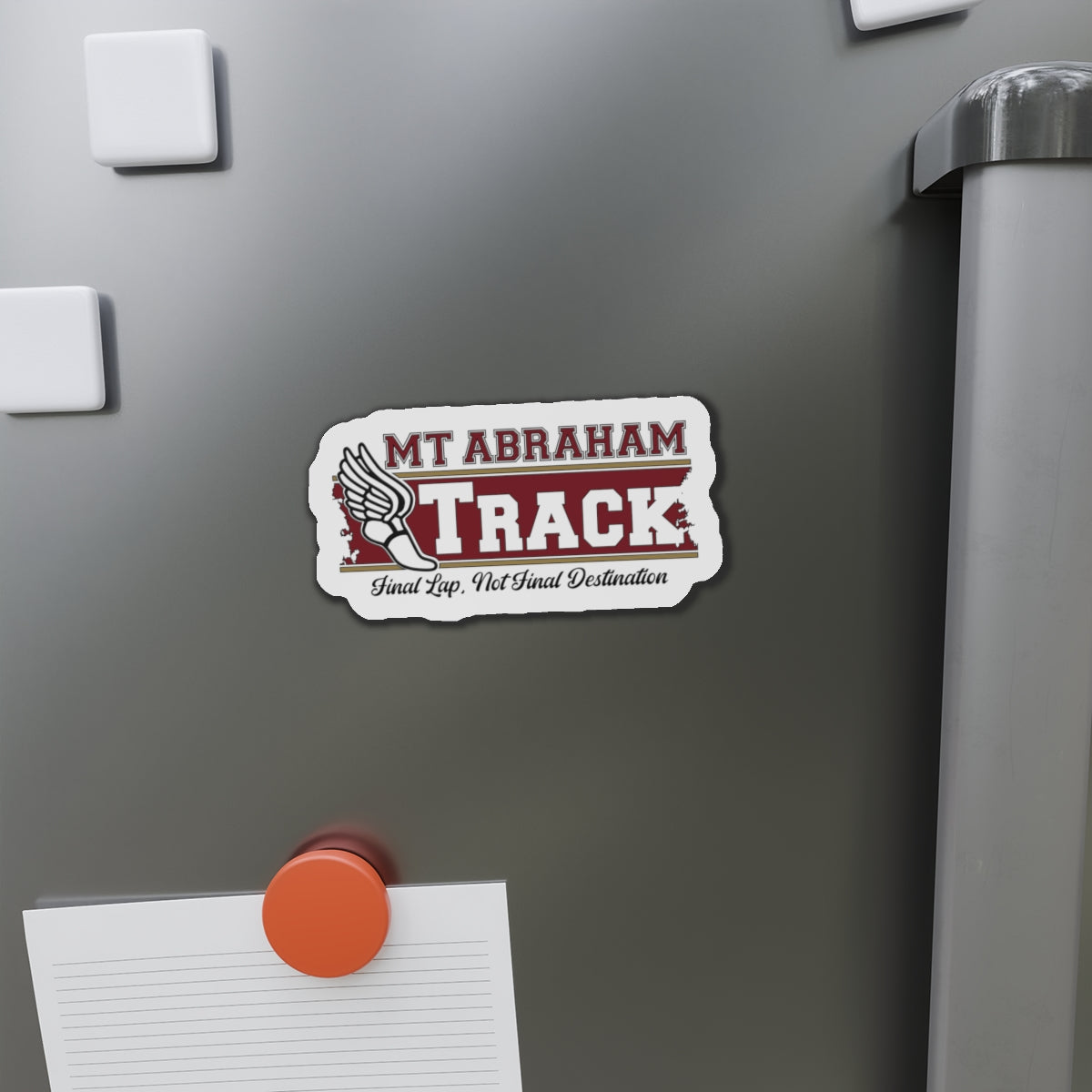 Mt. Abraham Track Magnet — “Final Lap, Not Final Destination”