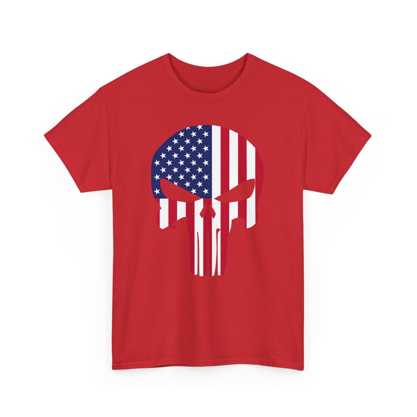 American Skull Tee - Bold Patriotism Meets Edgy Style