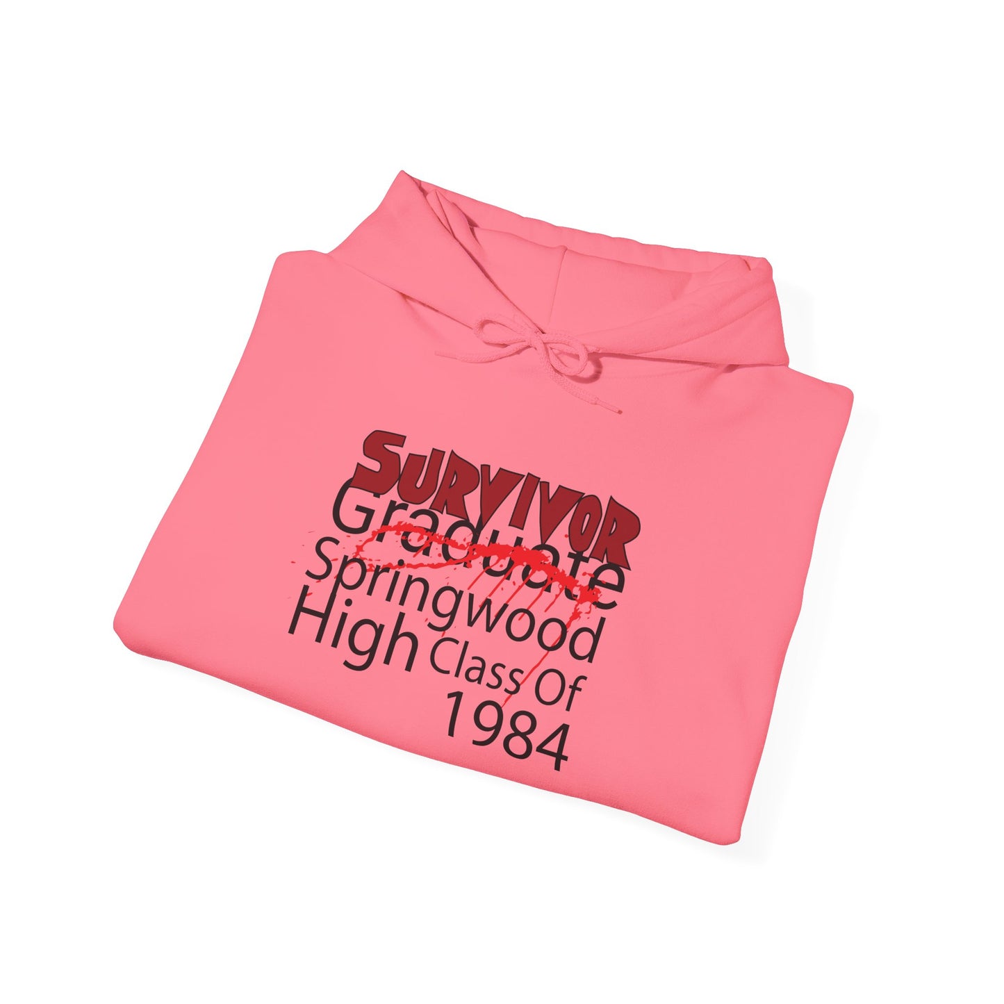 Springwood High Class of 1984 Survivor Hoodie – Horror Movie Alumni Gear