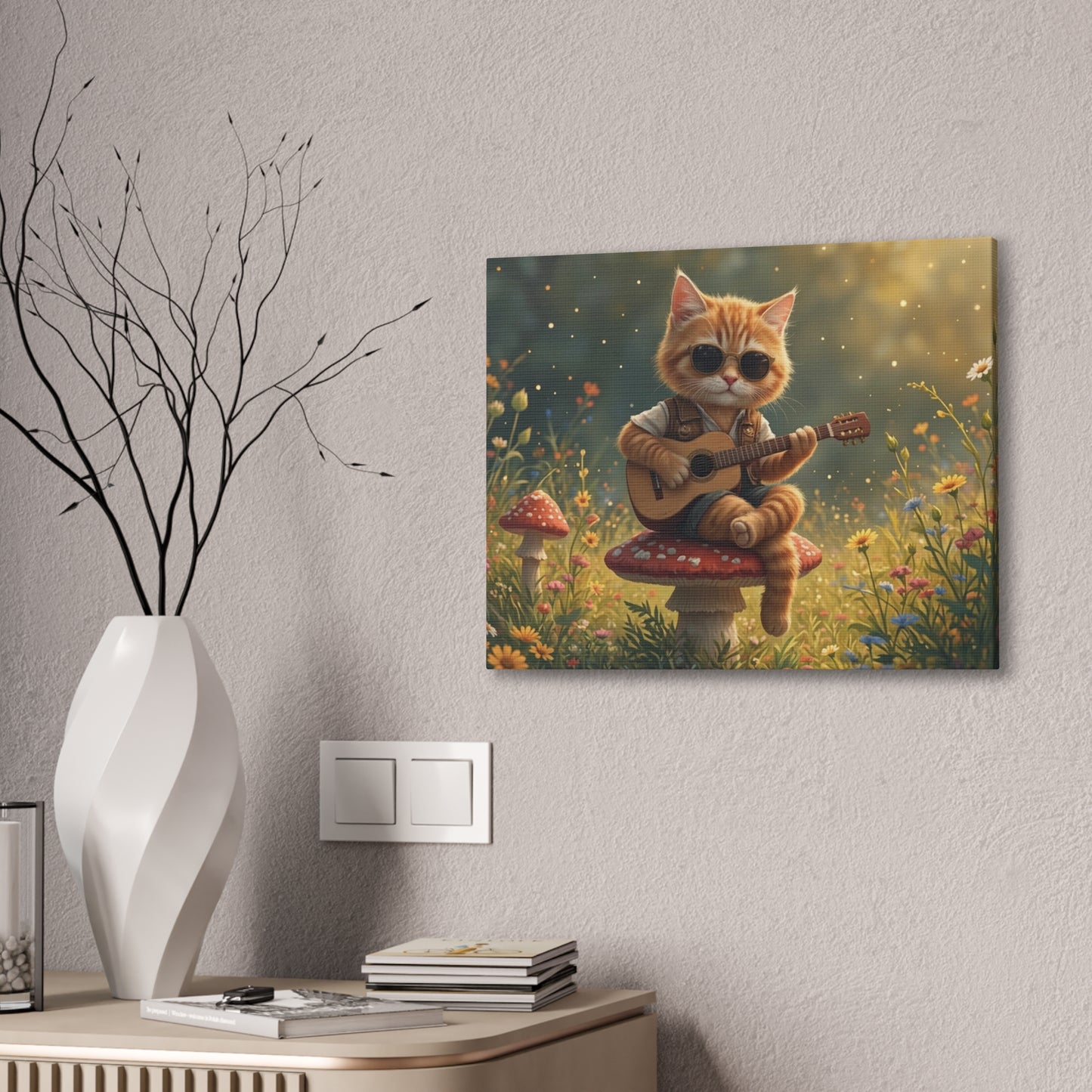 Cat Shreds in the Meadow – Canvas Wall Art