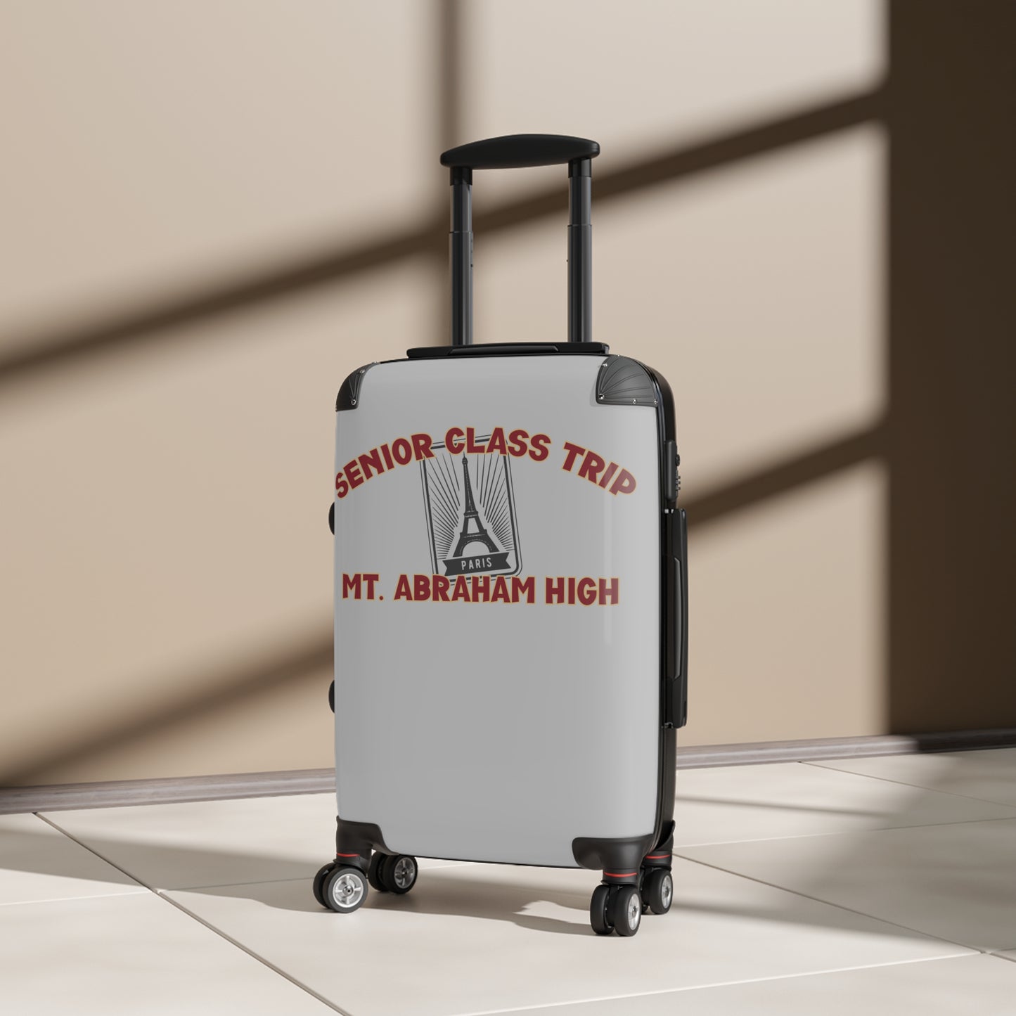 Mt. Abraham High Senior Class Trip Suitcase – Paris or Bust (Travel at Your Own Risk)