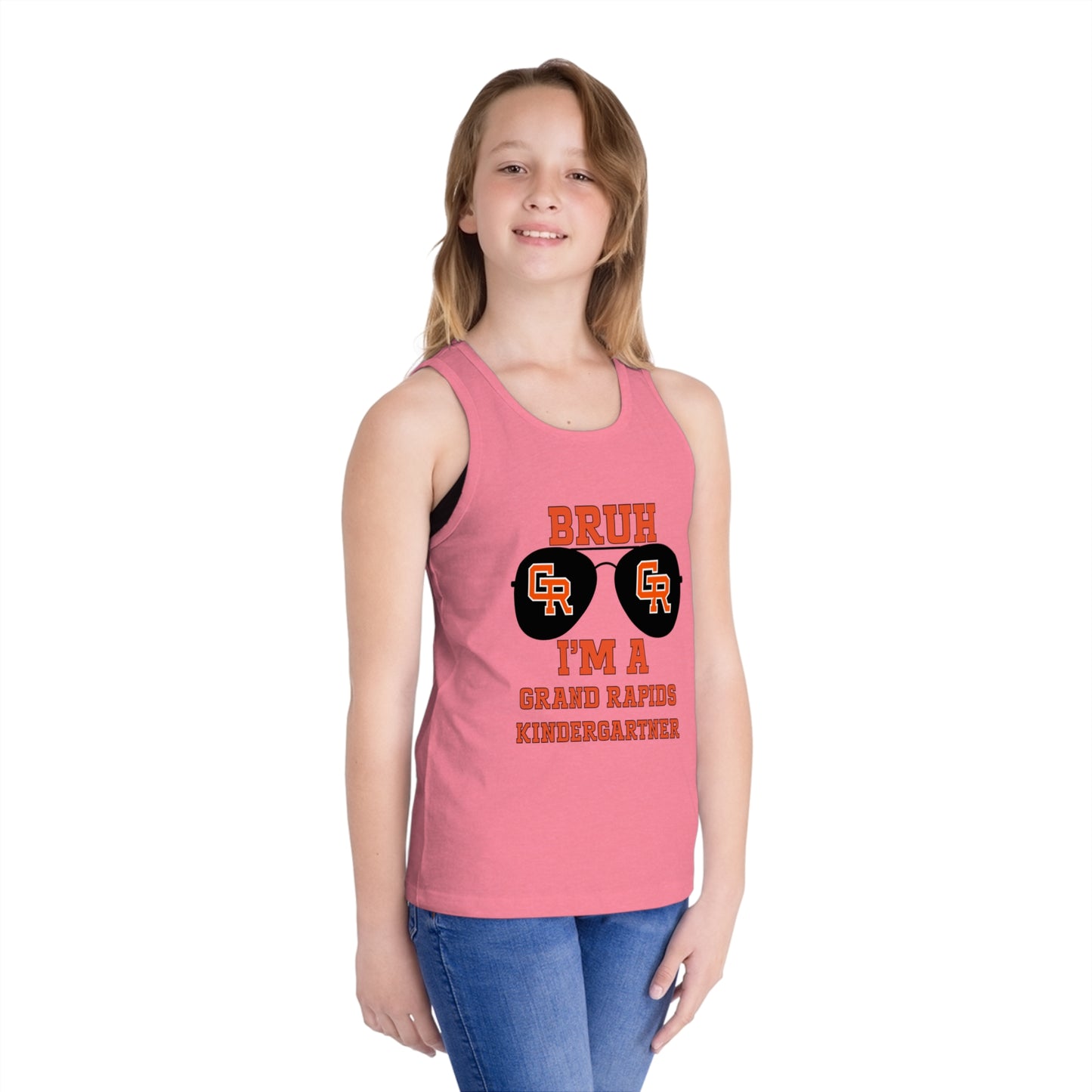 BRUH I’m a Grand Rapids Kindergartner – Kids Jersey Tank Top