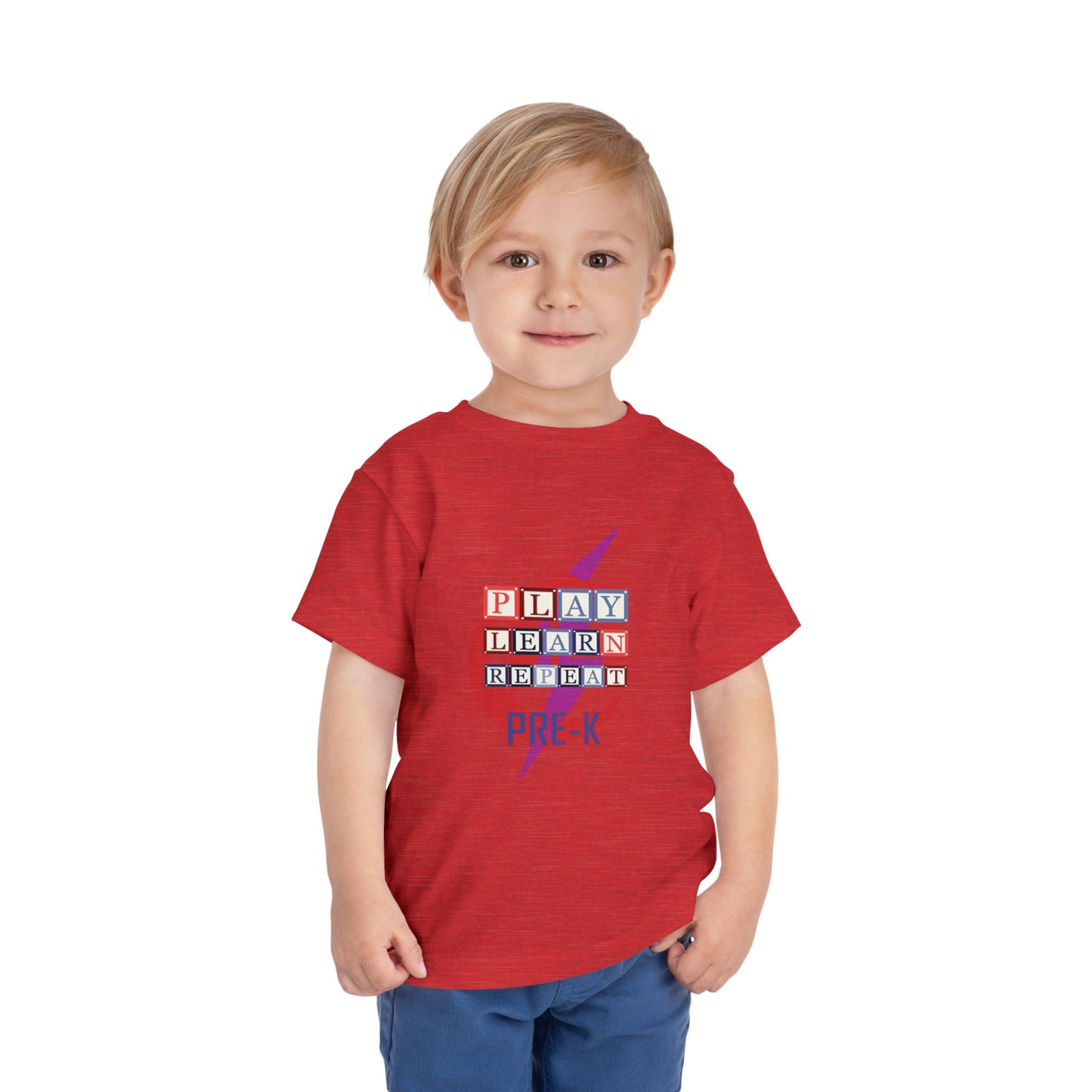 Chisholm Bluestreaks – Play. Learn. Repeat. Pre-K Toddler Tee